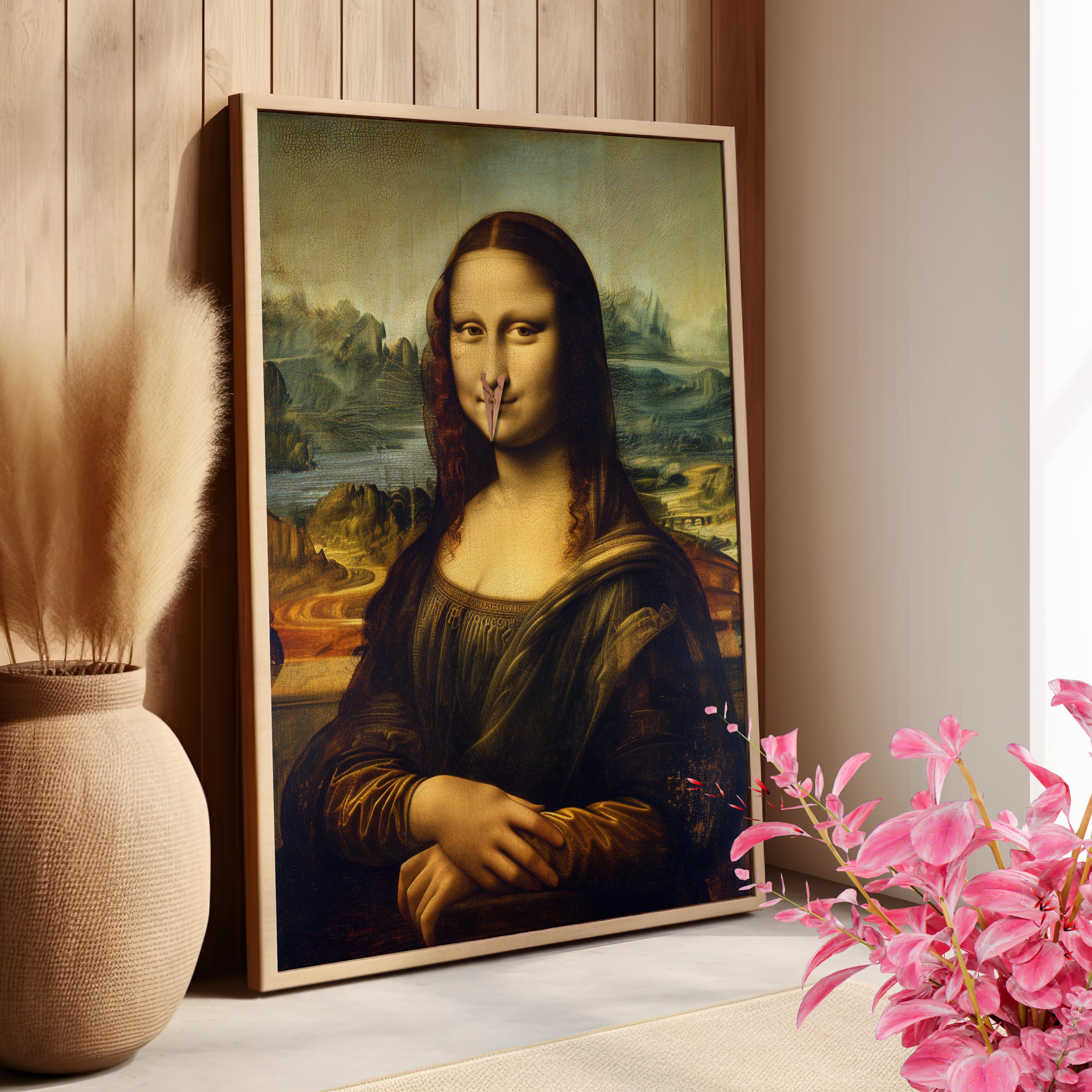 Mona Lisa Nose Peg Gag
