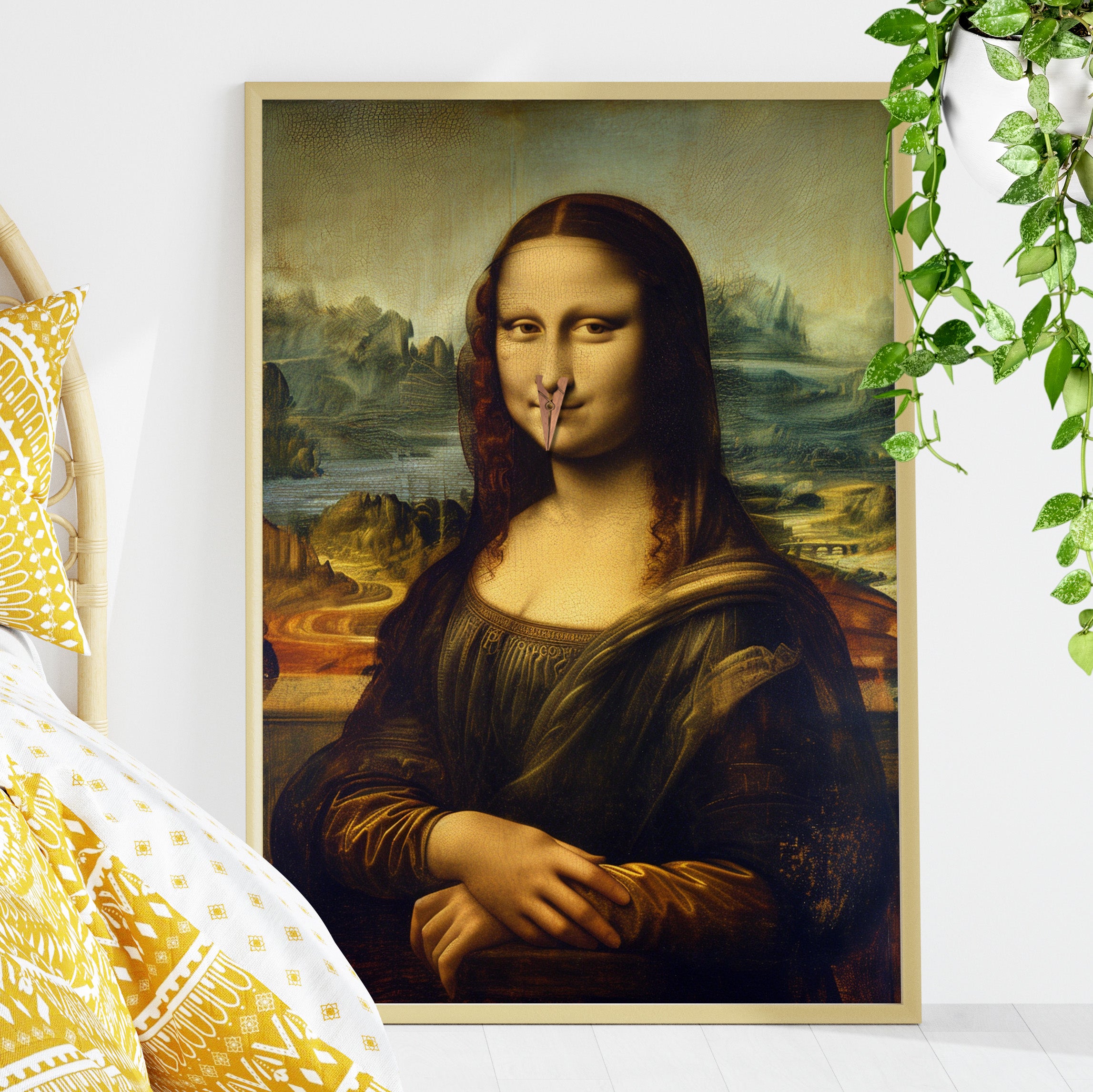 Mona Lisa Nose Peg Gag