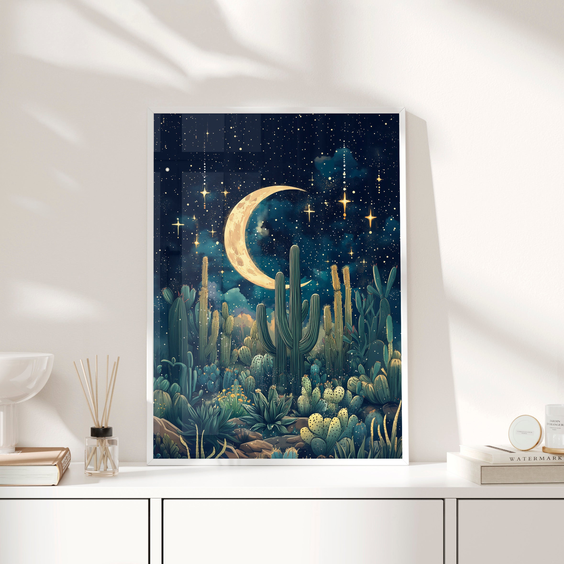 Framed Paper Print - Dreamy Desert Night