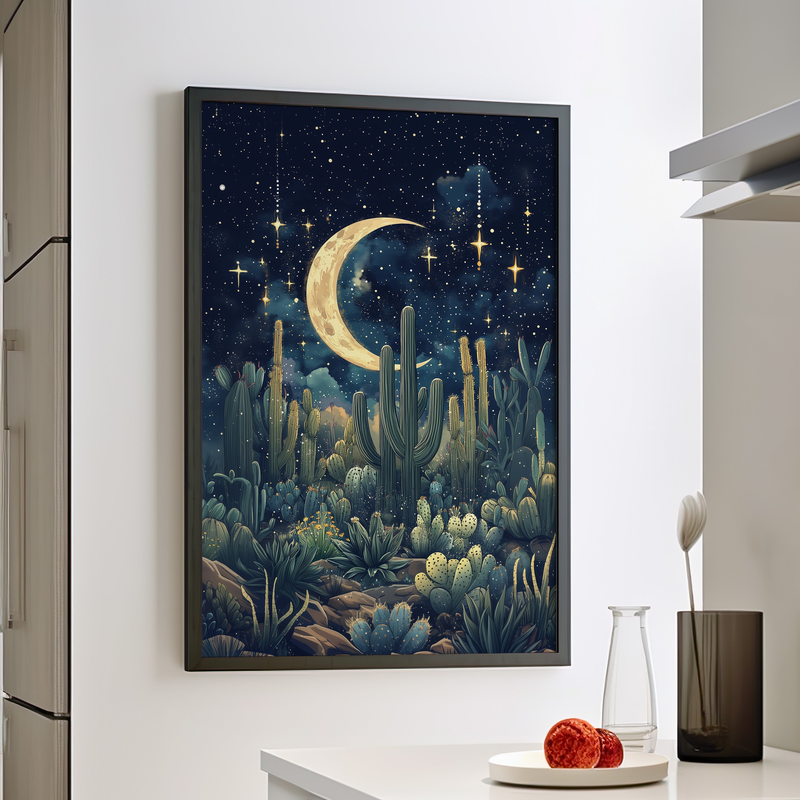 Framed Paper Print - Dreamy Desert Night