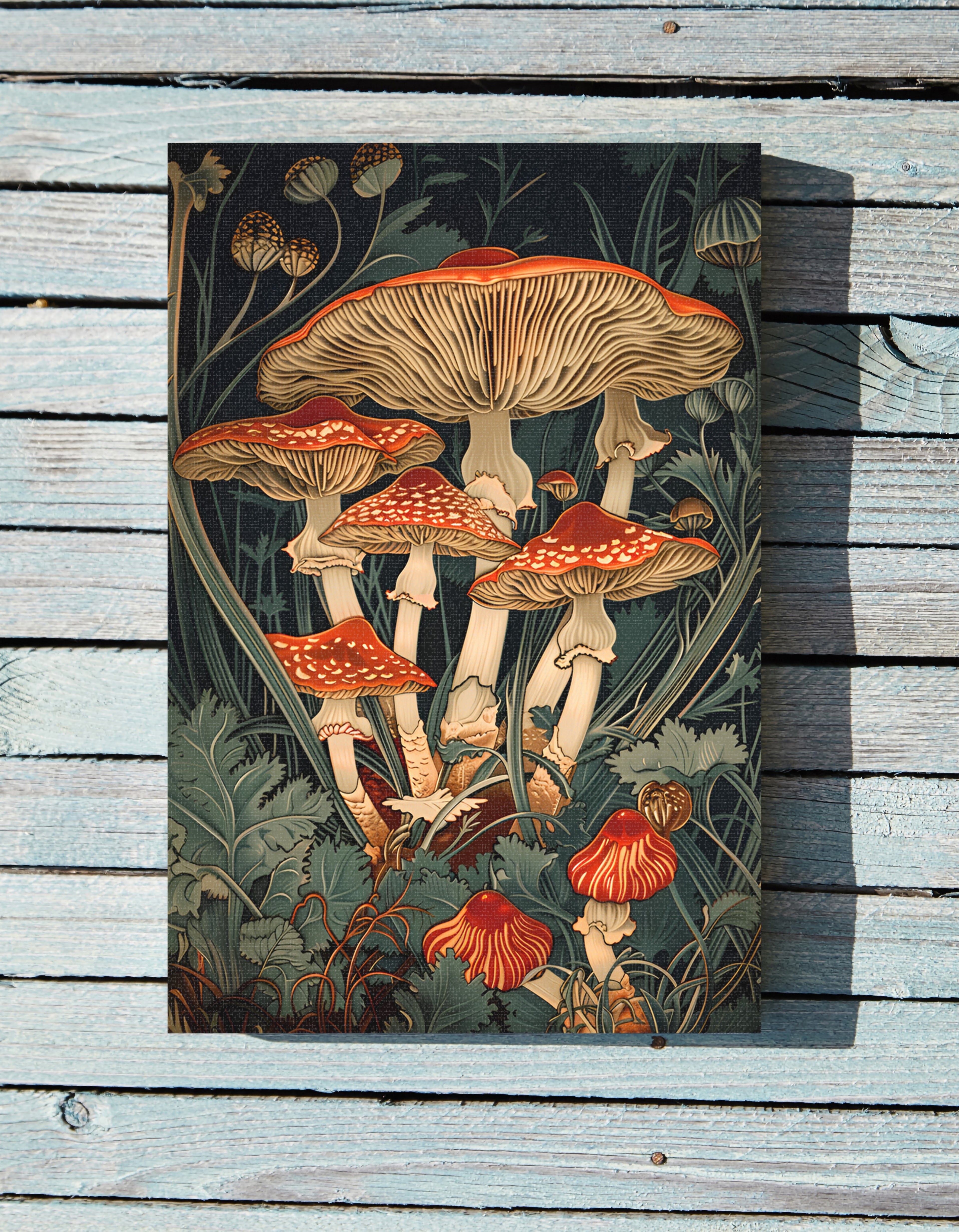 .75" Matte Canvas - Woodland Mushrooms Revival
