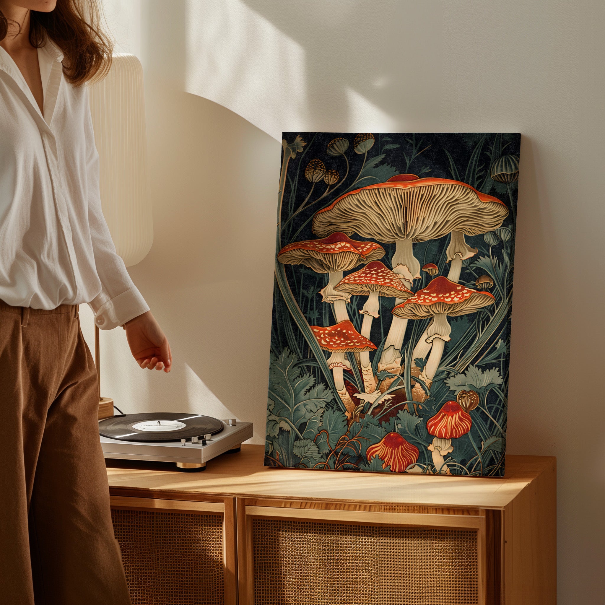 .75" Matte Canvas - Woodland Mushrooms Revival