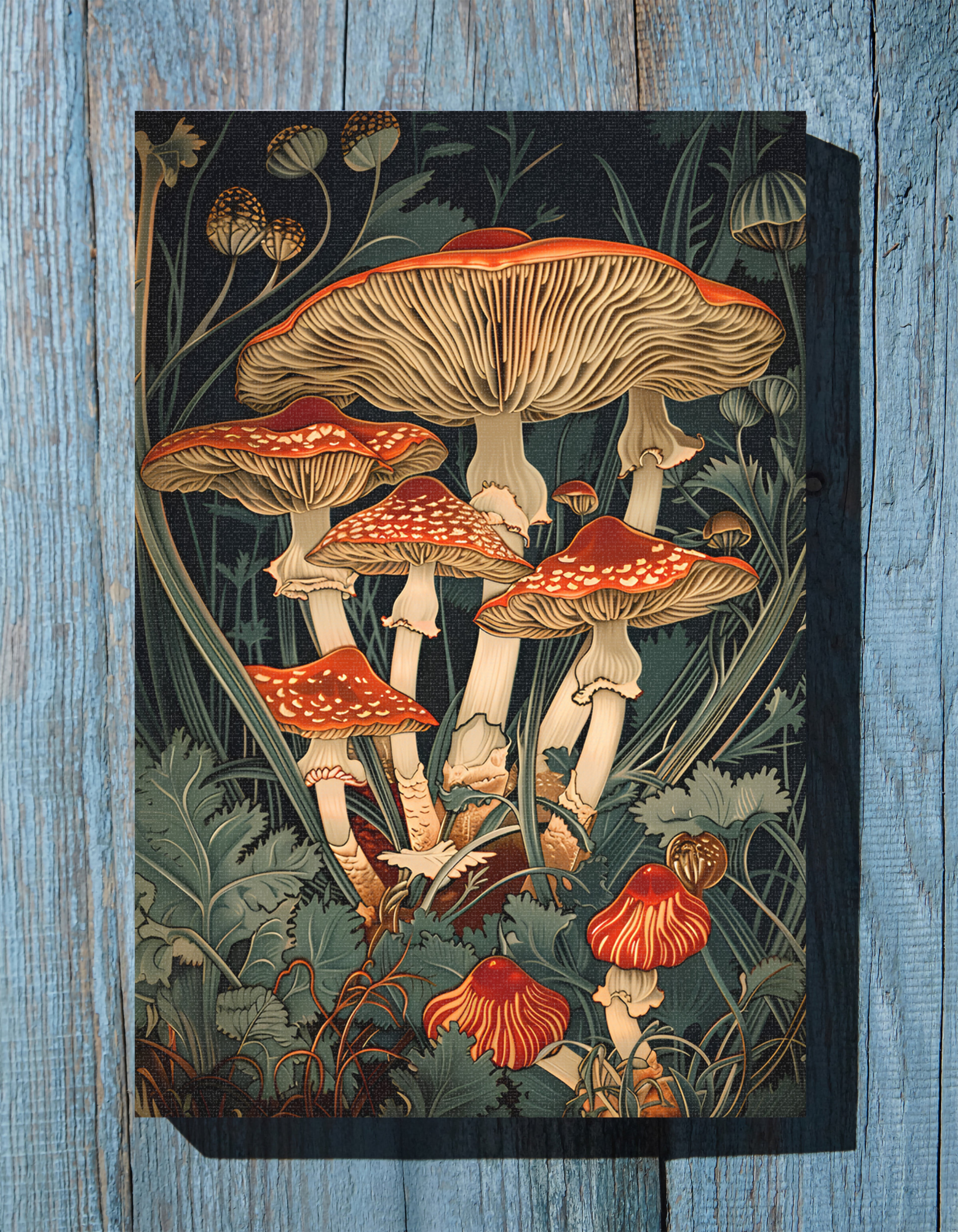 .75" Matte Canvas - Woodland Mushrooms Revival