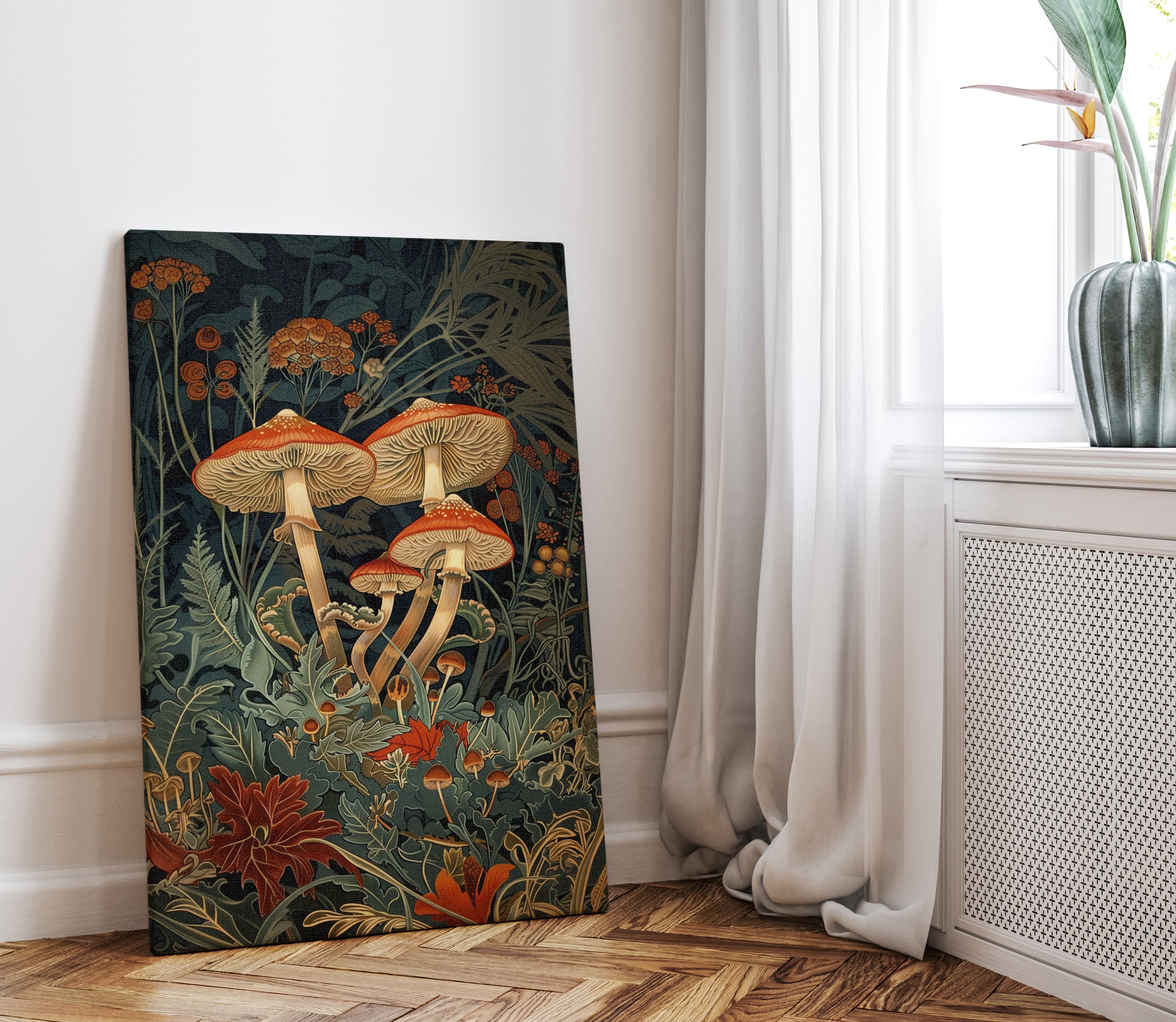 .75" Matte Canvas - Elegant Mushroom Reverie