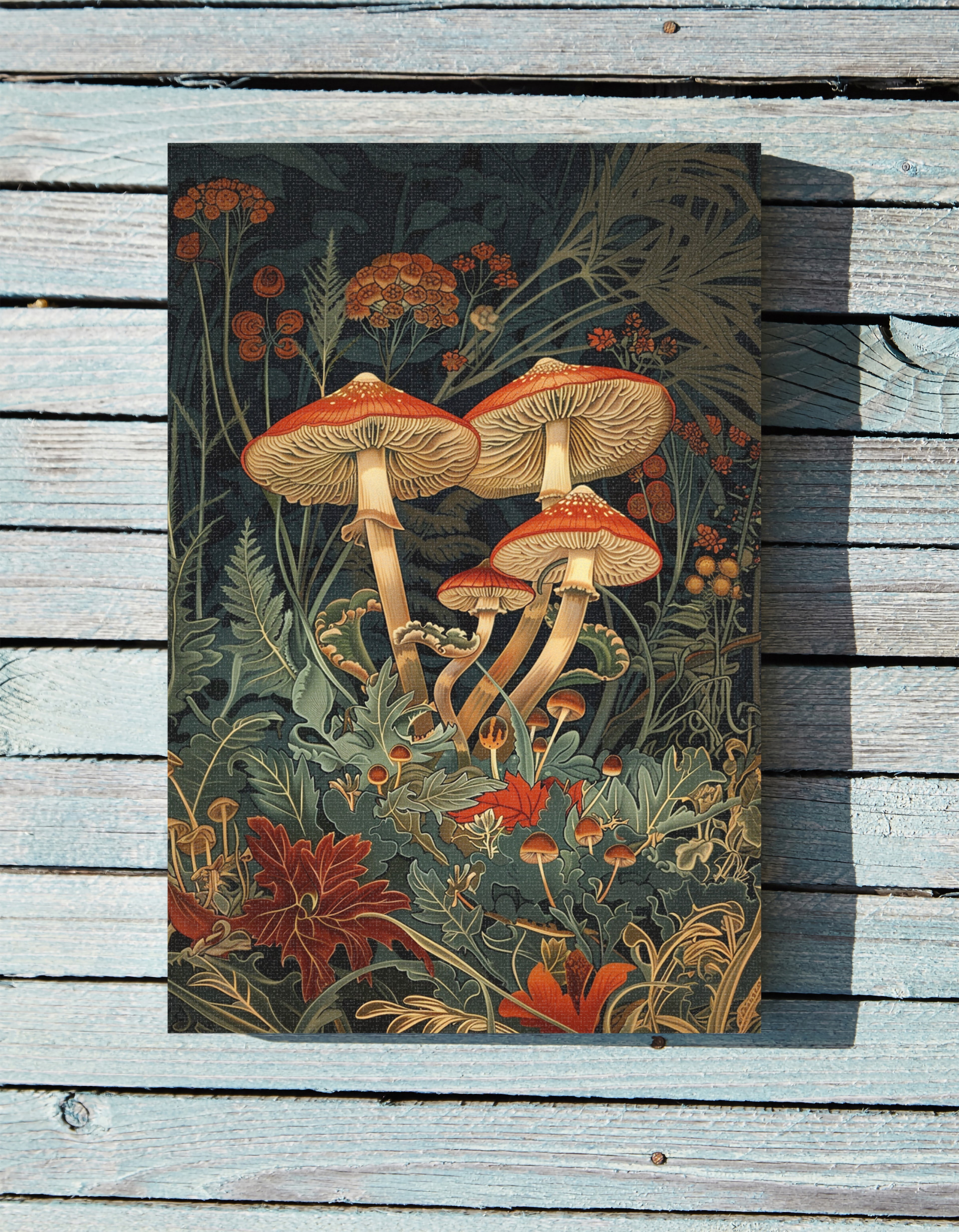 .75" Matte Canvas - Elegant Mushroom Reverie