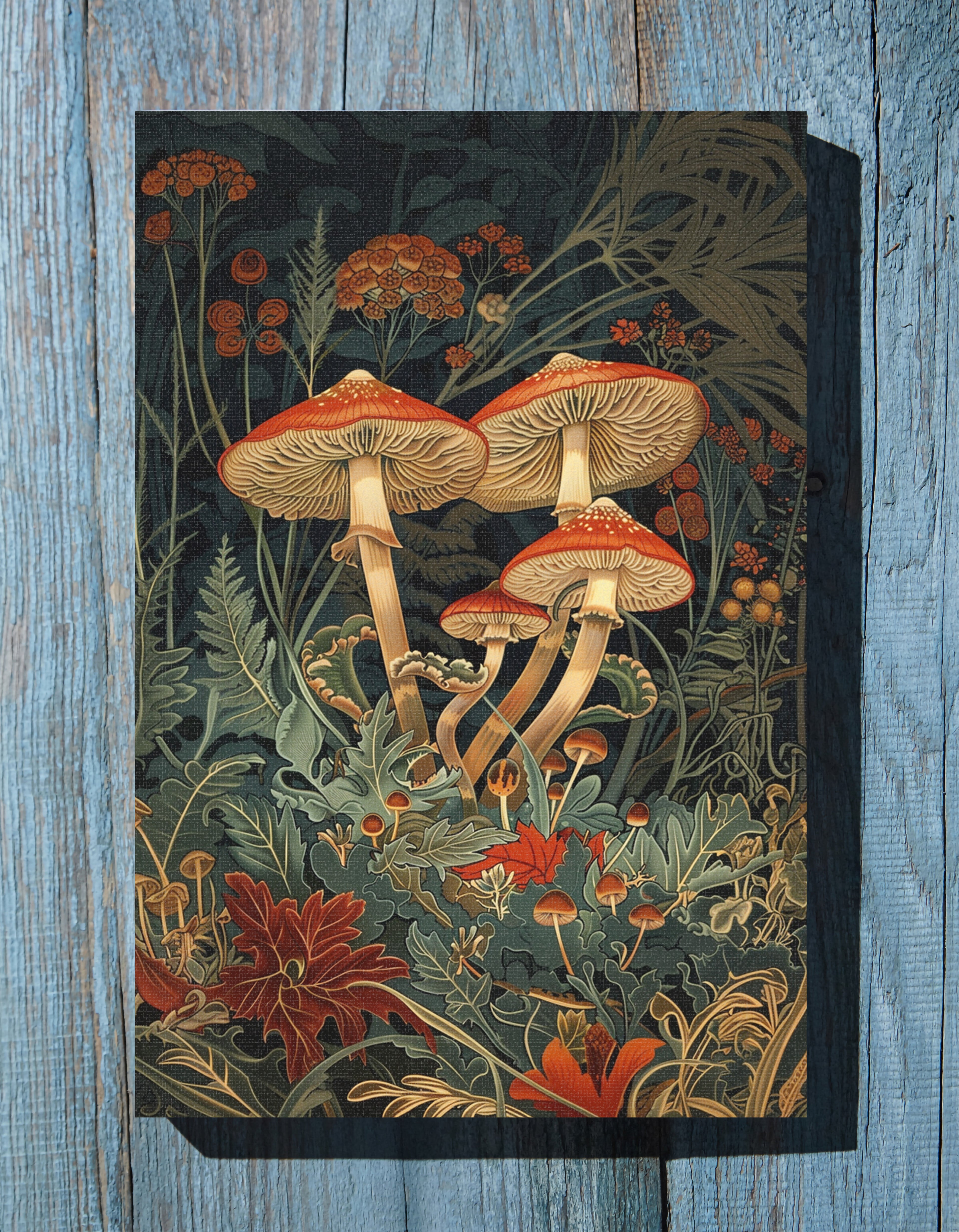 .75" Matte Canvas - Elegant Mushroom Reverie