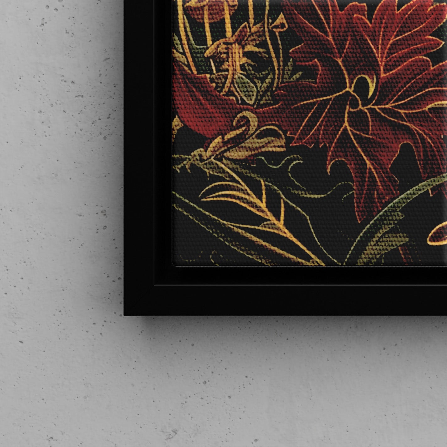 Framed Canvas - Elegant Mushroom Reverie