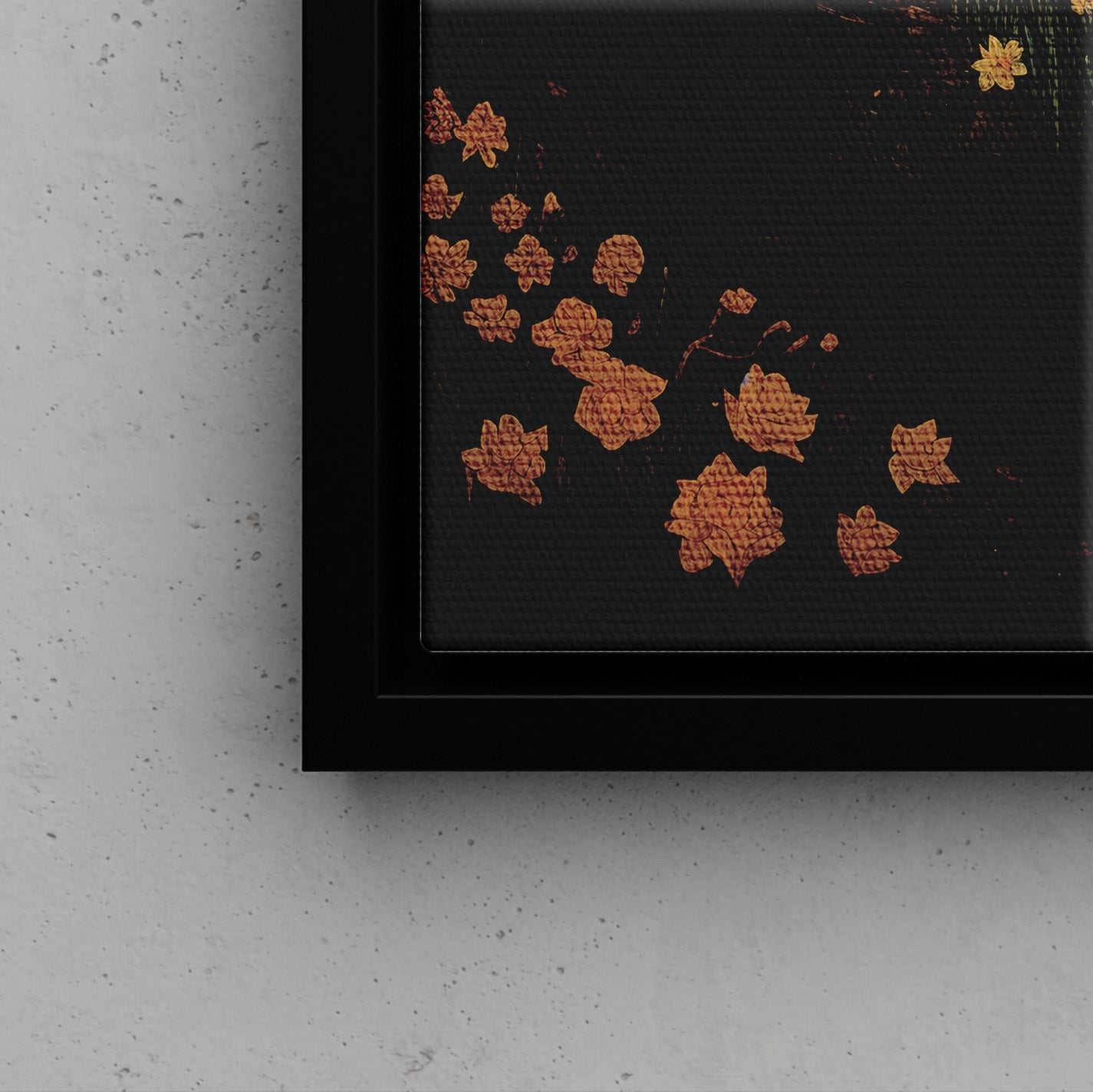 Framed Canvas - Moonlit Dreamer with Daffodils