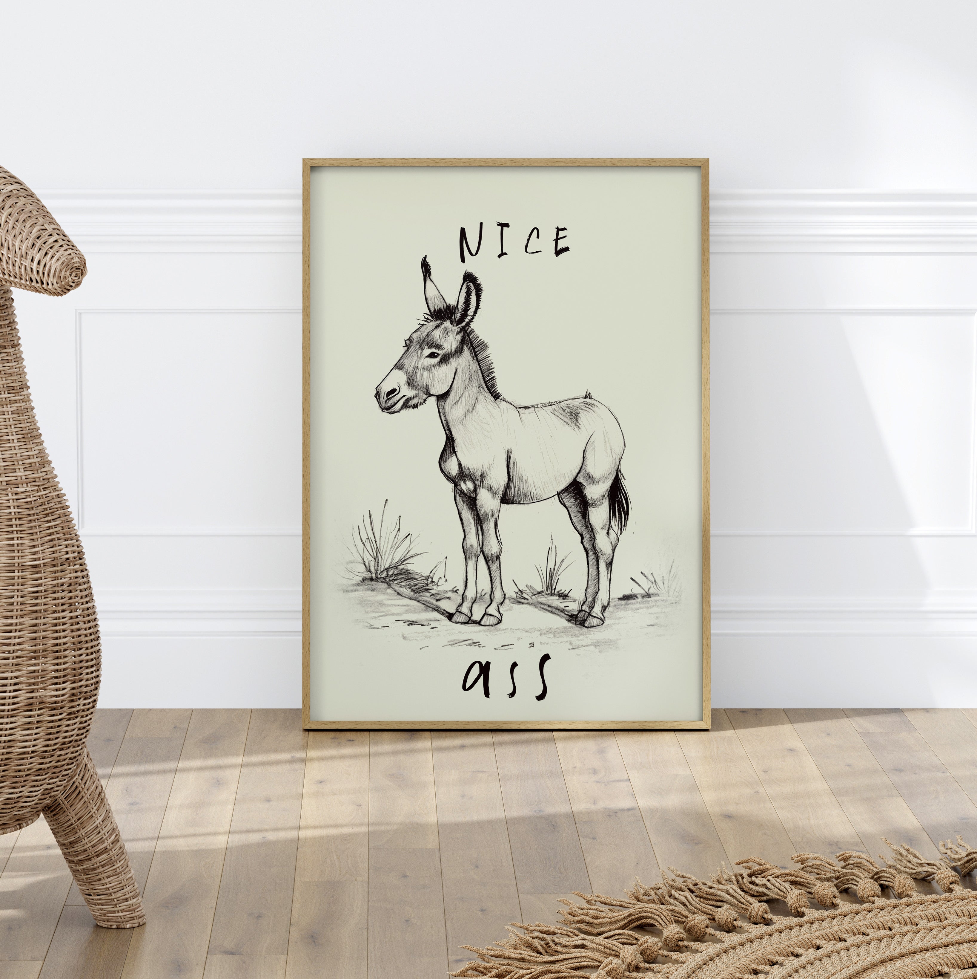 Donkey Line Art Humor