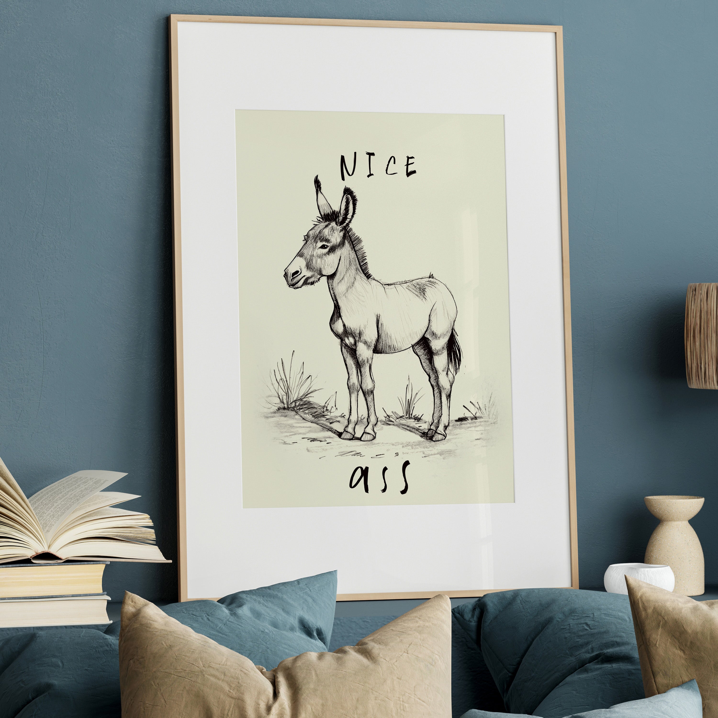 Donkey Line Art Humor