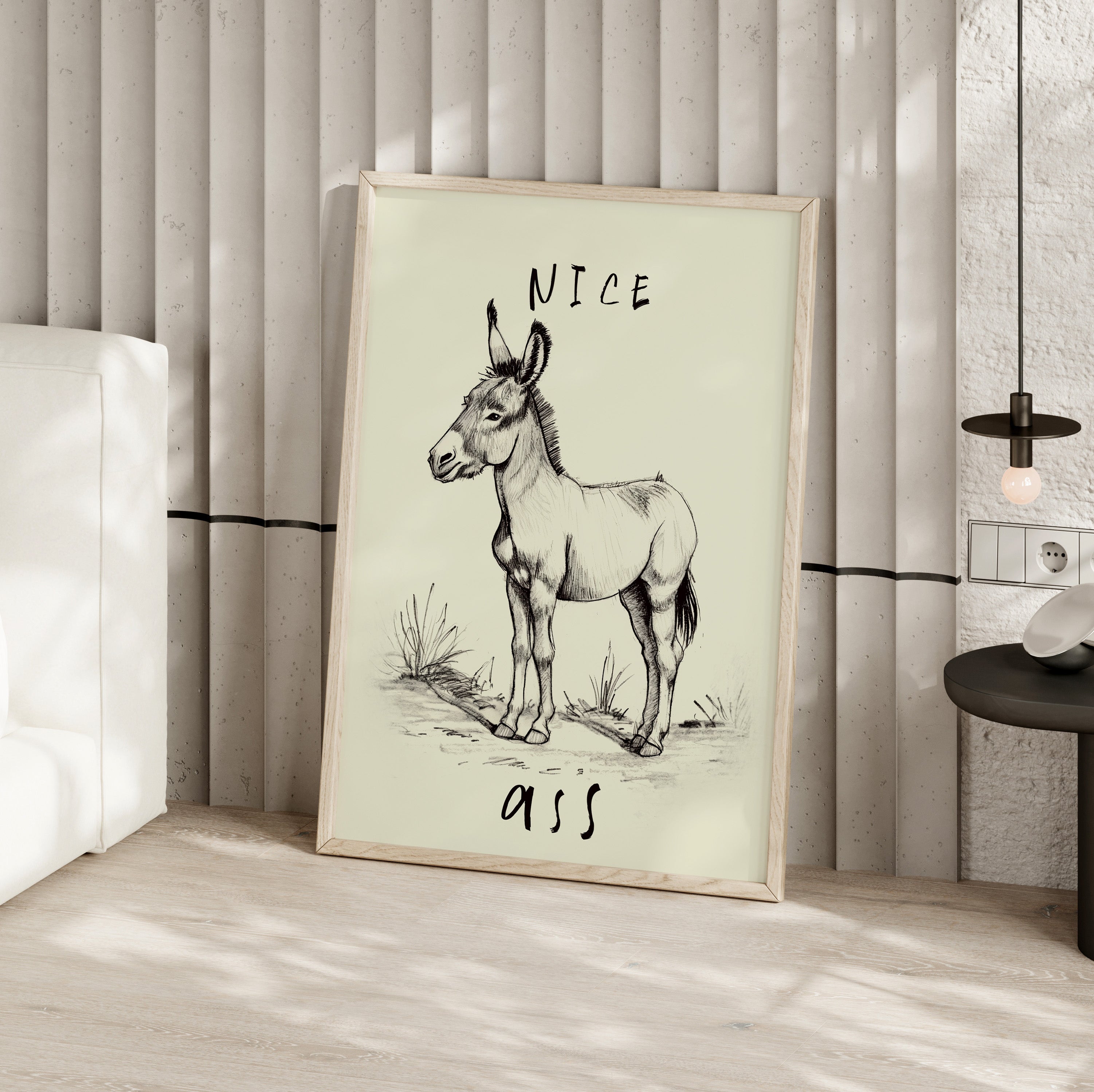 Donkey Line Art Humor