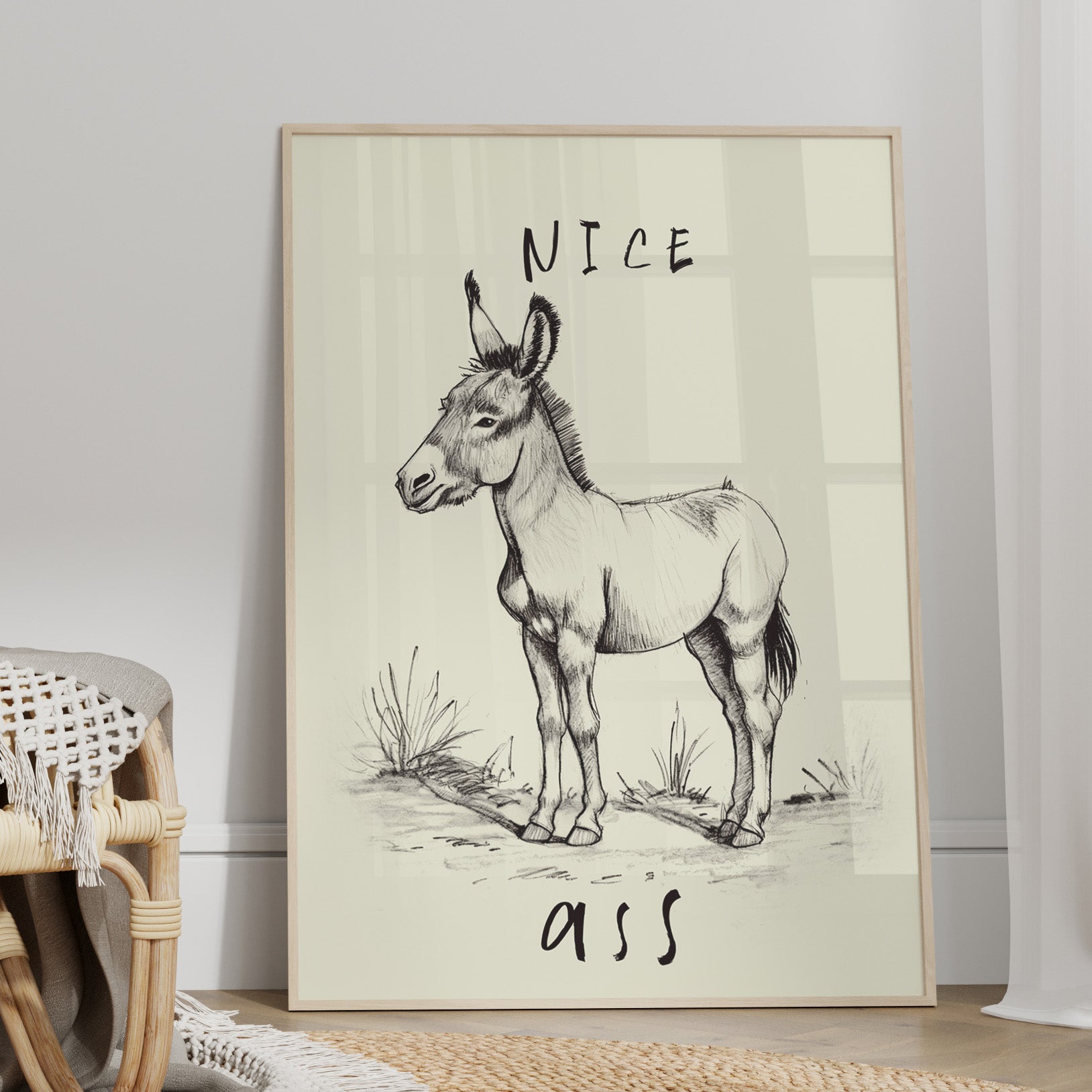 Donkey Line Art Humor