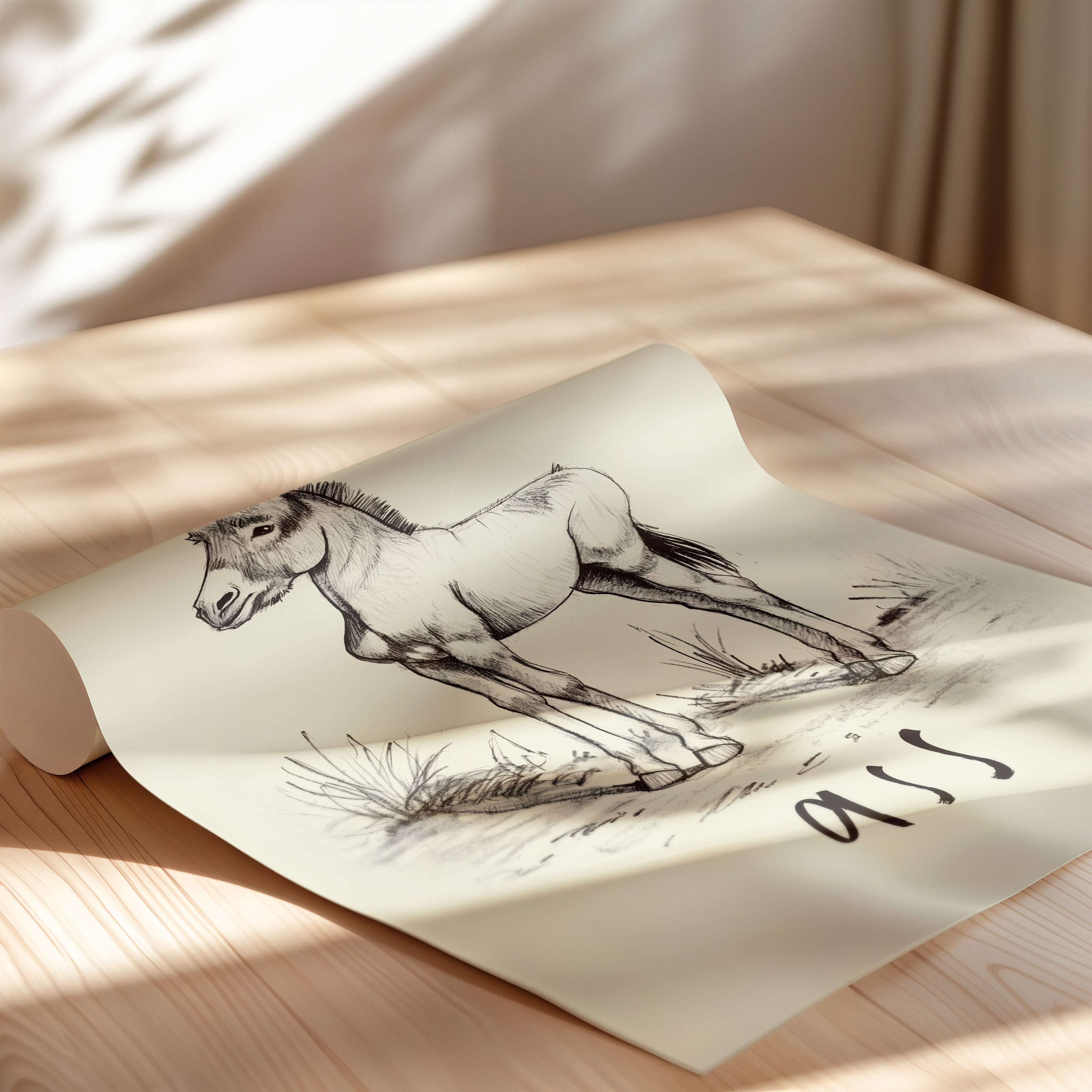 Donkey Line Art Humor