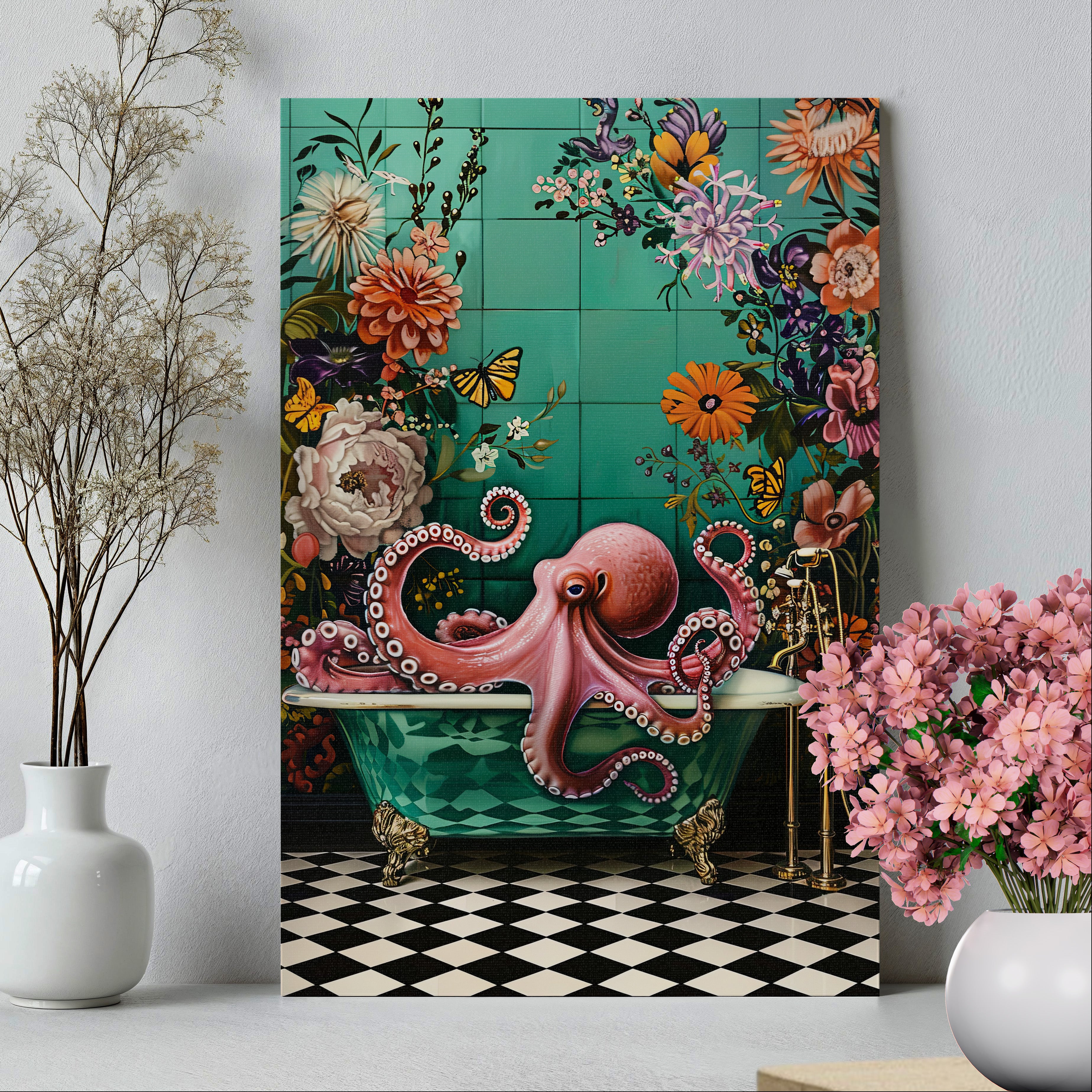 .75" Matte Canvas - Octopus Bath Royale