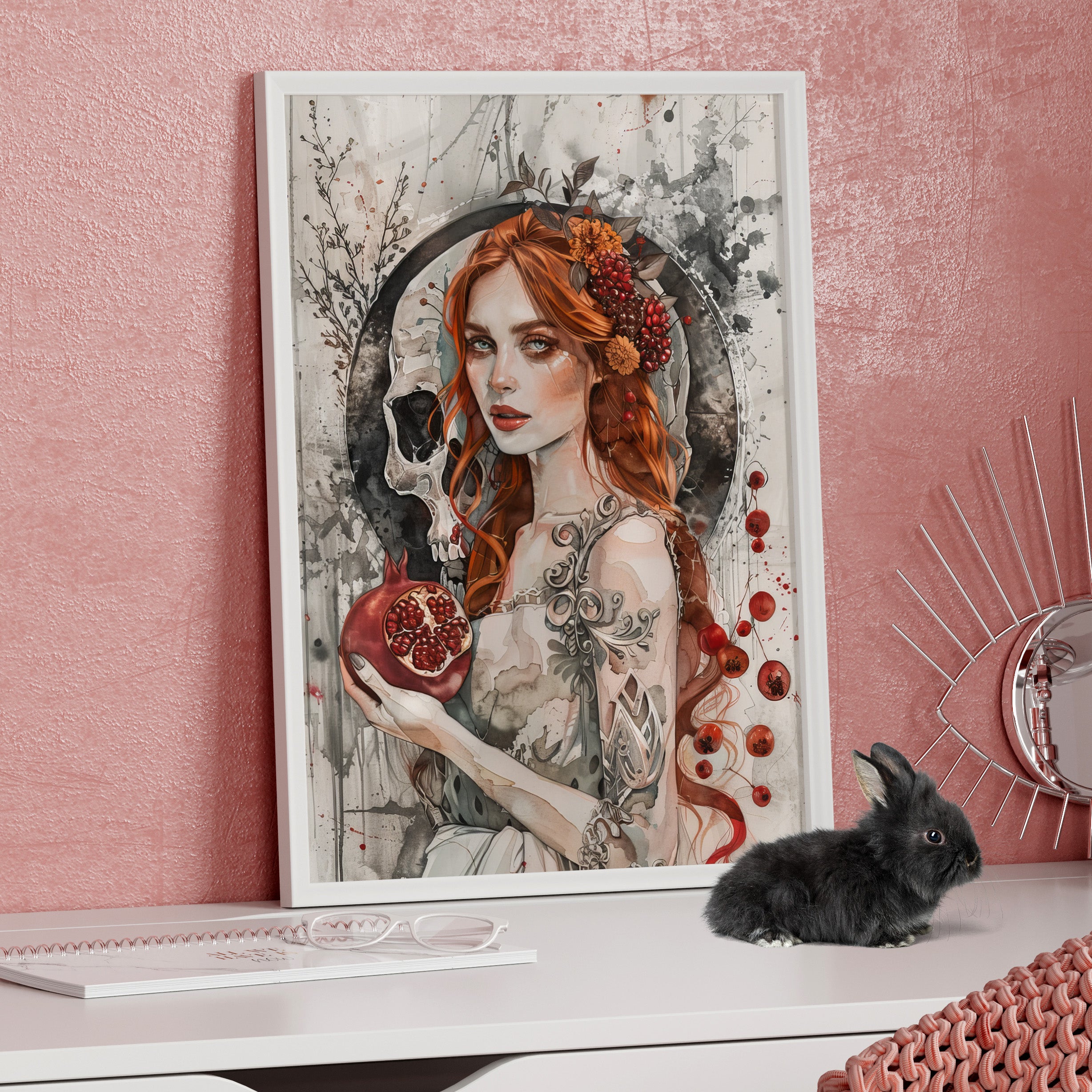 Framed Paper Print - Persephone’s Pomegranate Curse