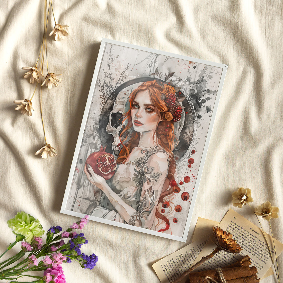 Framed Paper Print - Persephone’s Pomegranate Curse