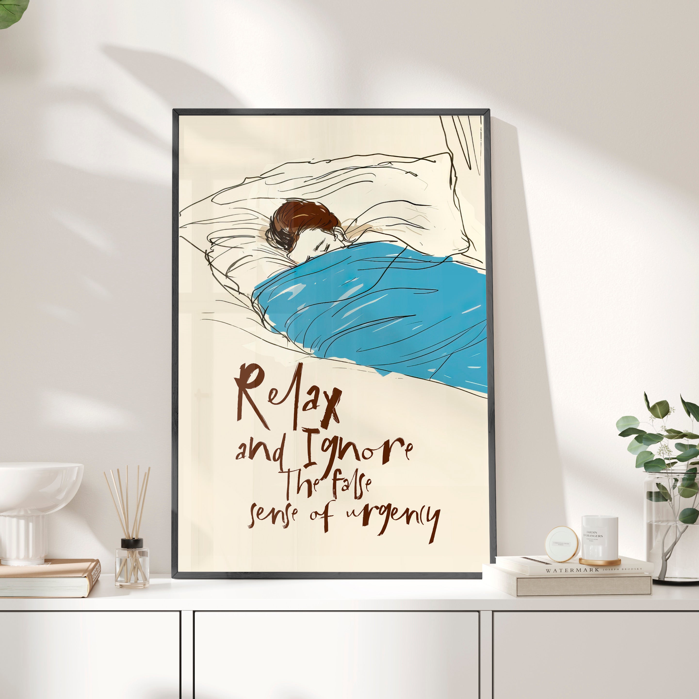 Framed Paper Print - Ignore the Urgency Quote