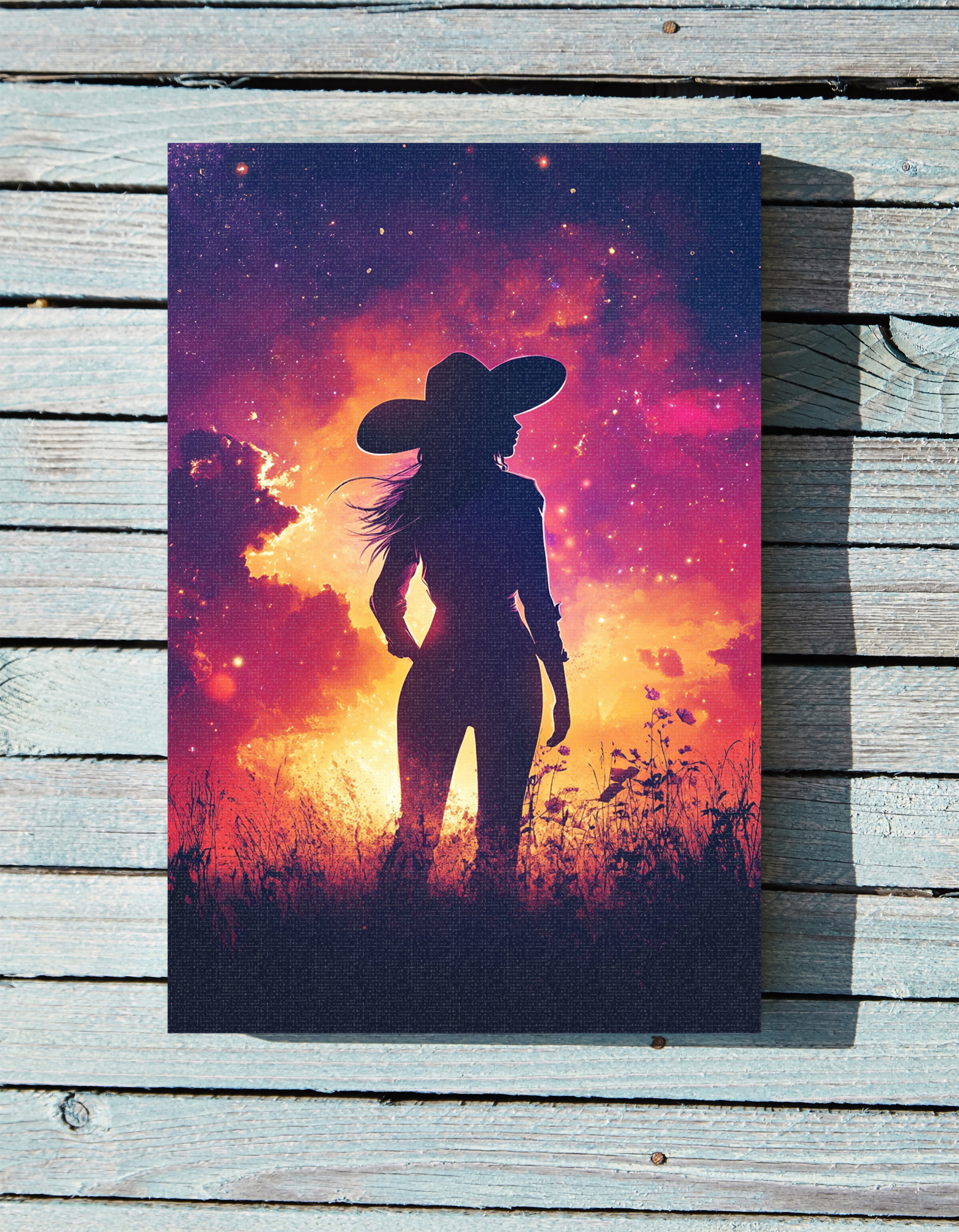 .75" Matte Canvas - Cosmic Cowgirl