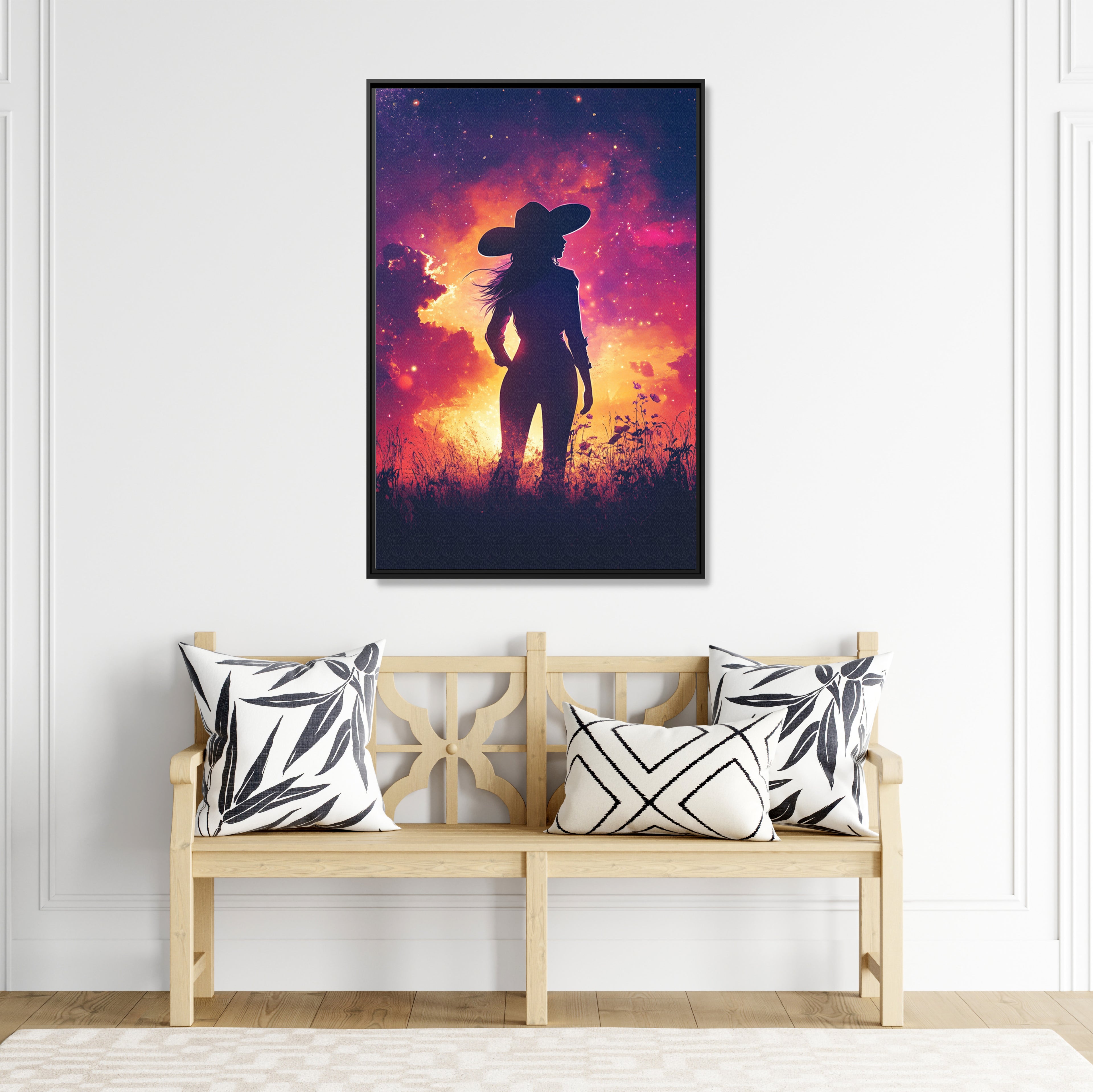Framed Canvas - Cosmic Cowgirl