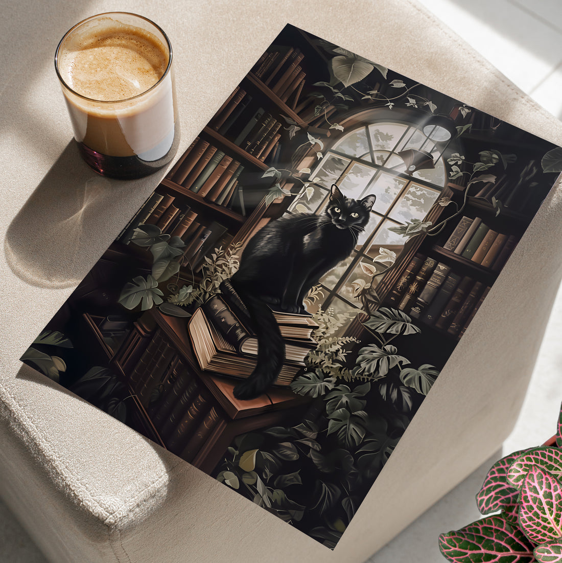 Book Hoarder Feline Gaze