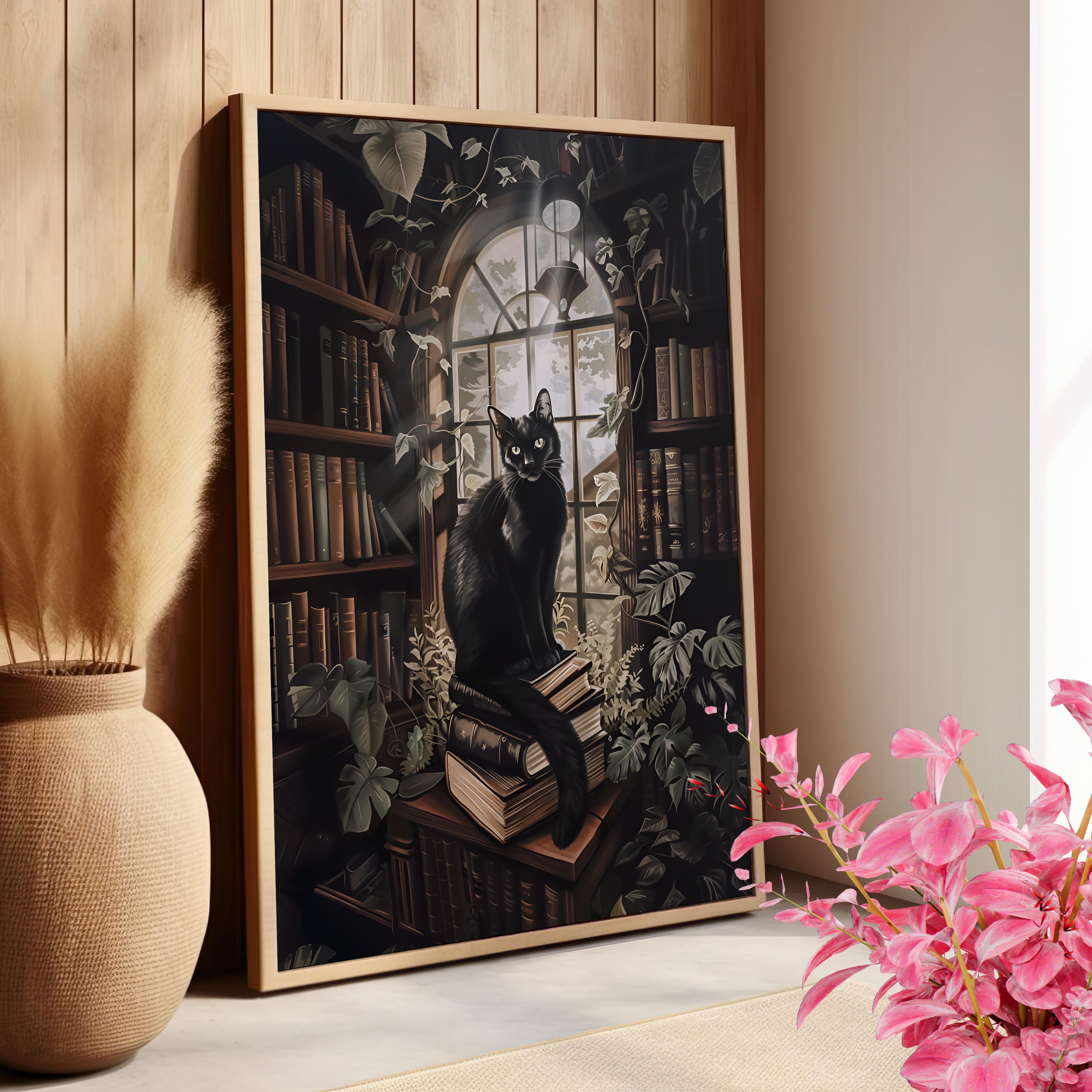 Book Hoarder Feline Gaze