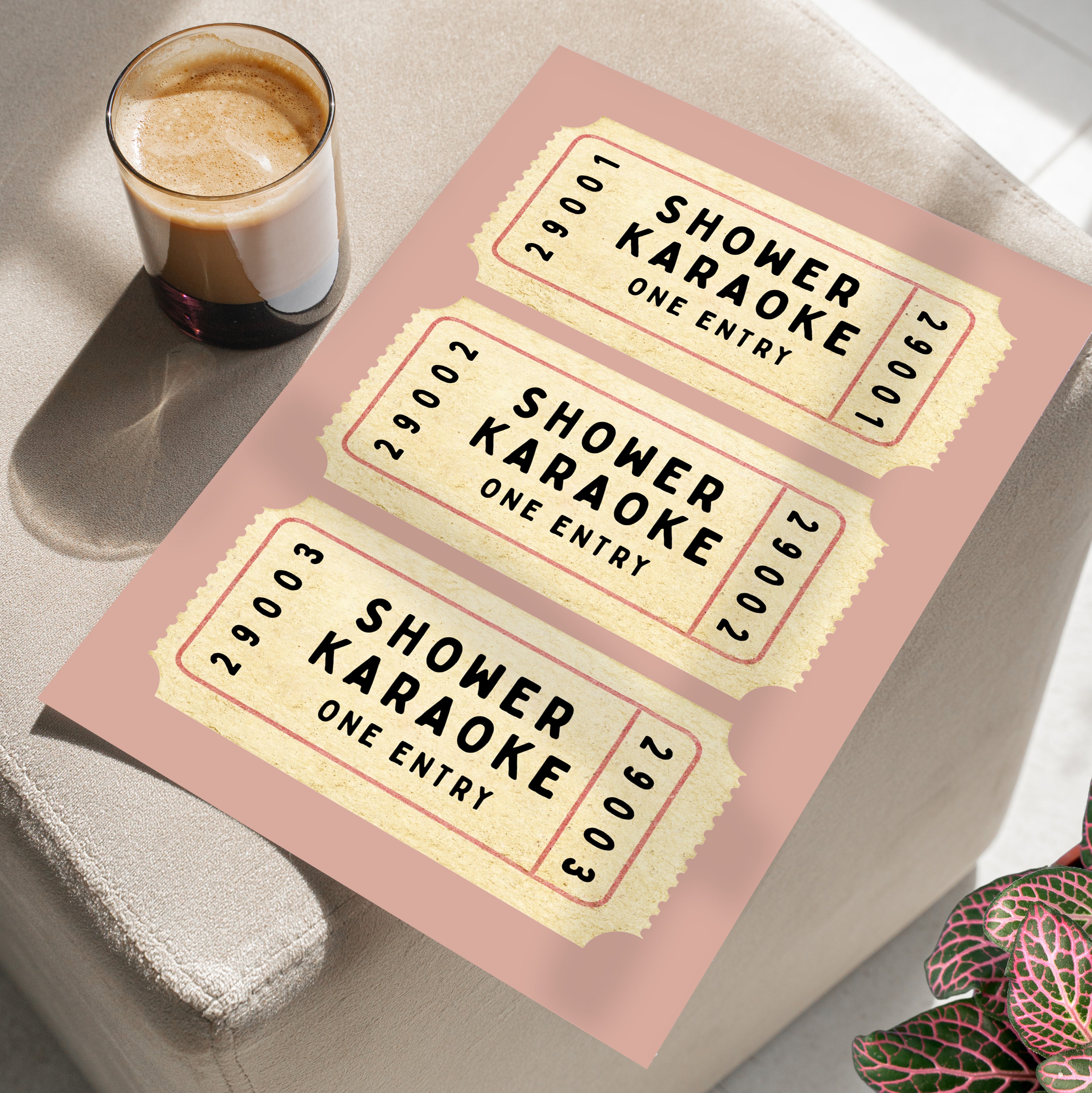 Shower Karaoke Admit Ticket
