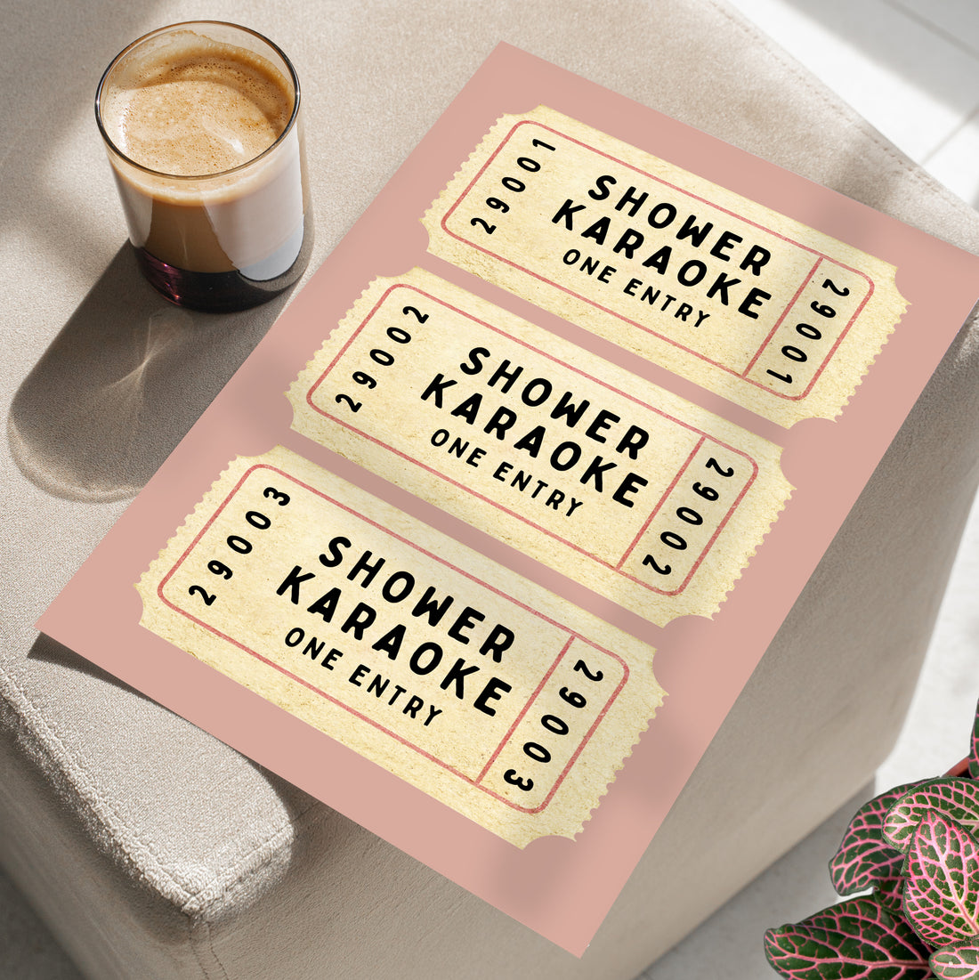 Shower Karaoke Admit Ticket