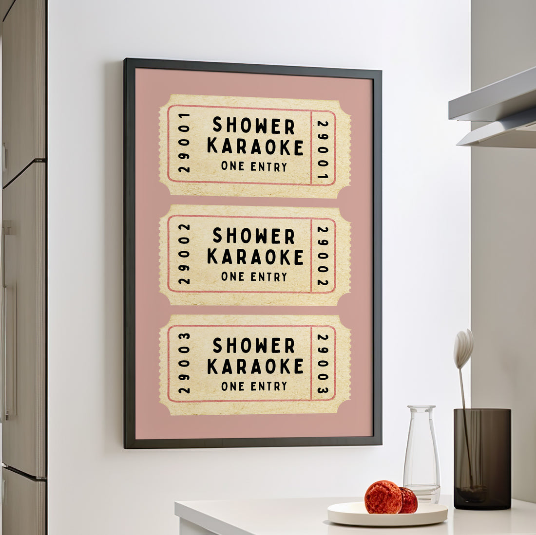Framed Paper Print - Shower Karaoke Admit Ticket