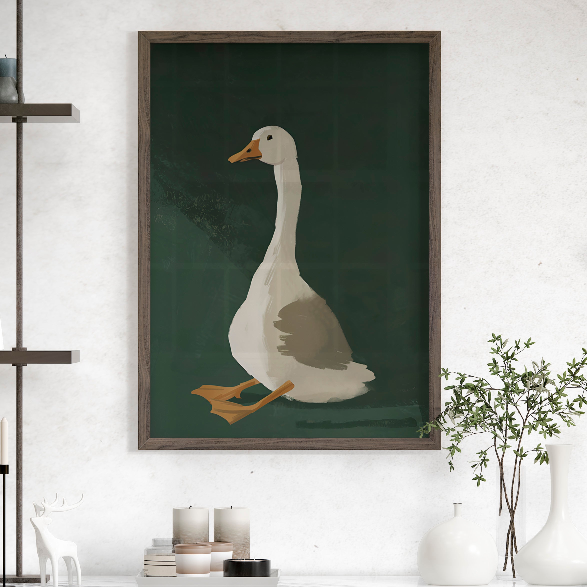 Sitting Goose in Spotlight