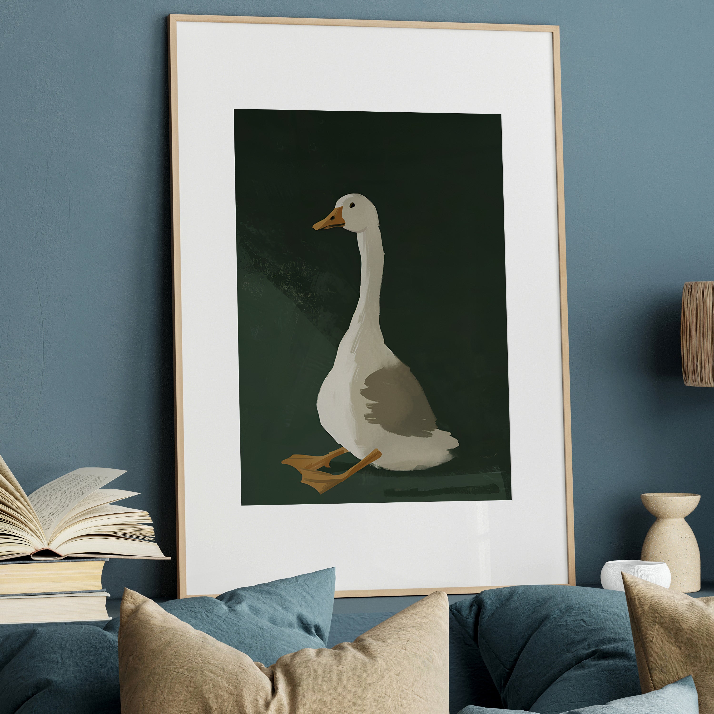 Sitting Goose in Spotlight