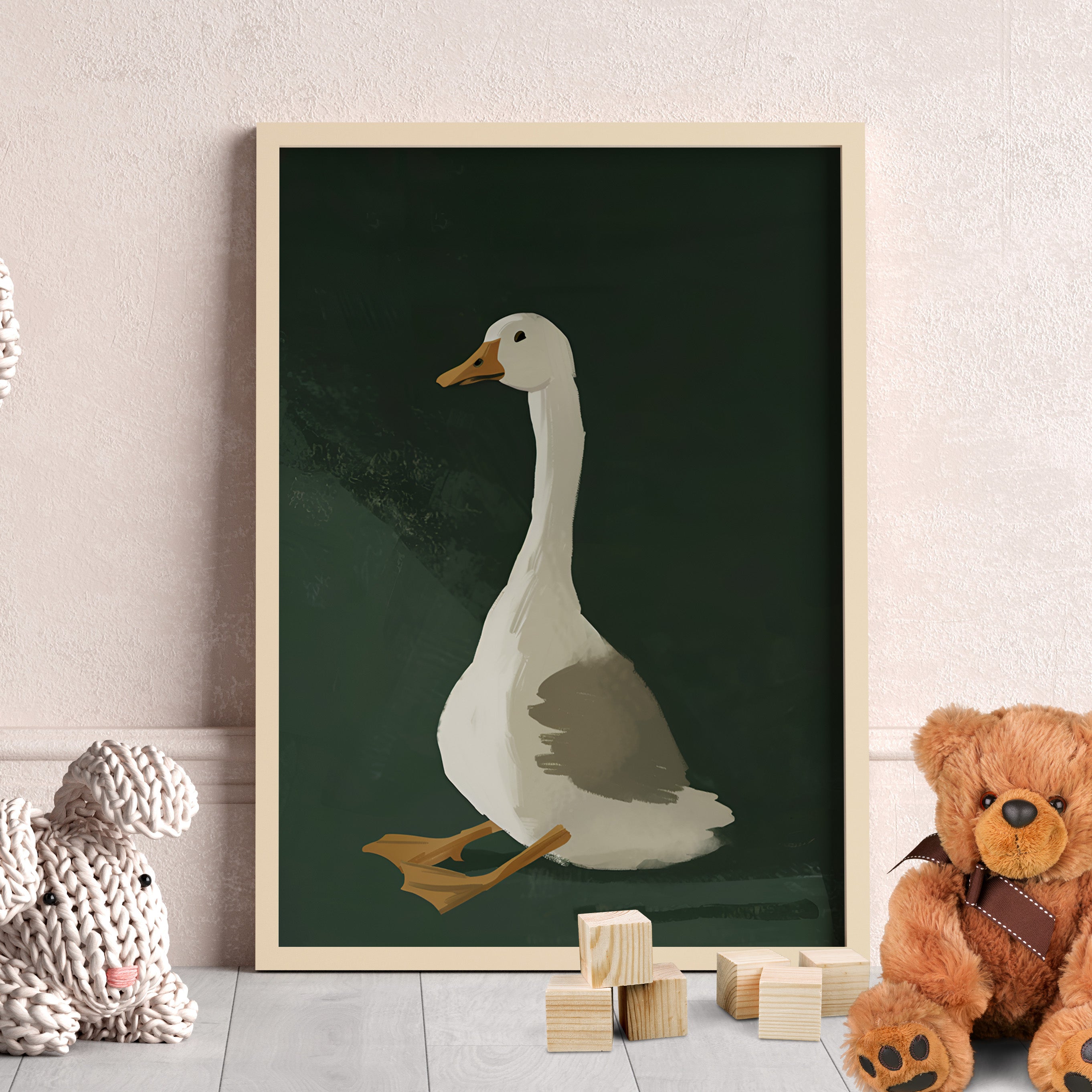 Sitting Goose in Spotlight