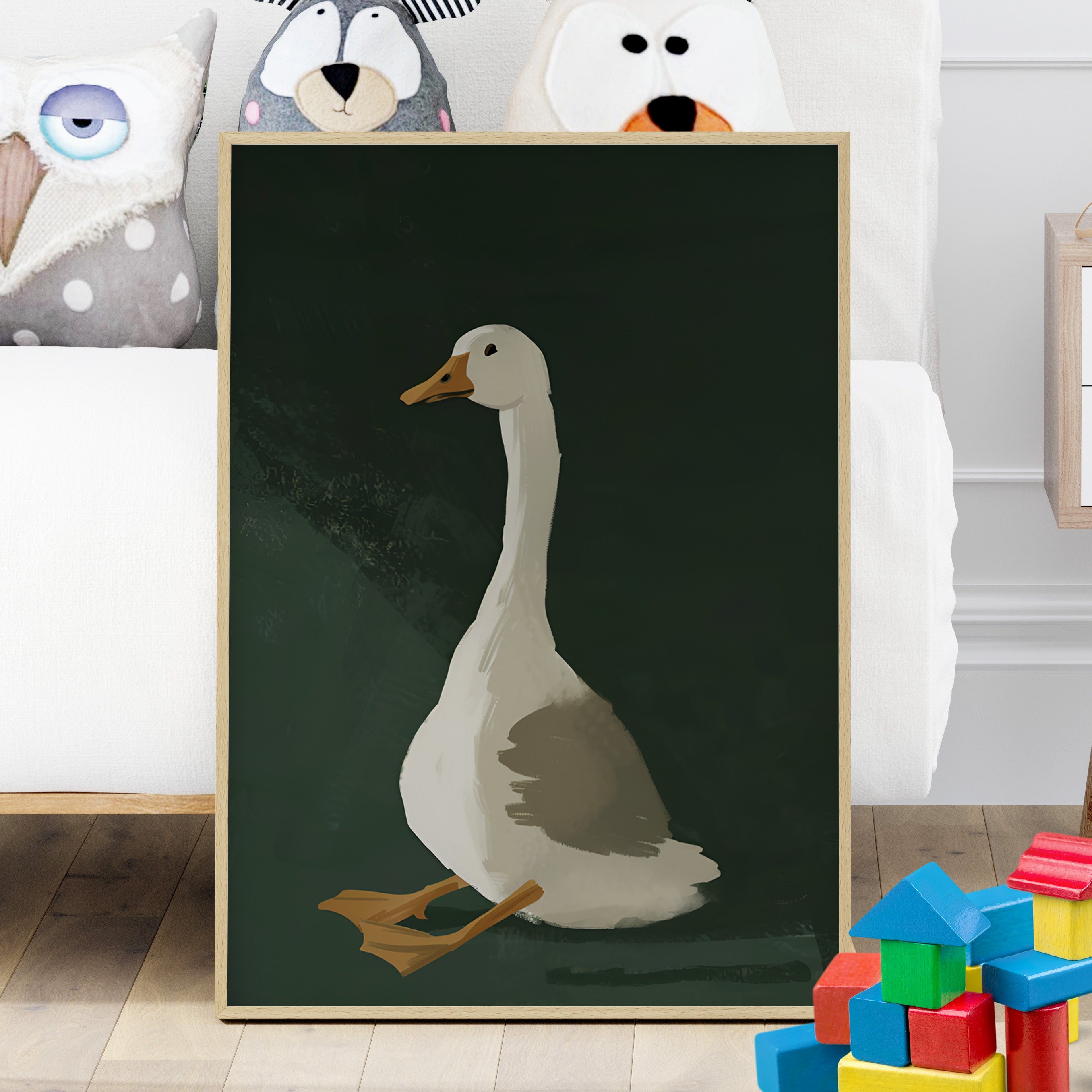 Sitting Goose in Spotlight