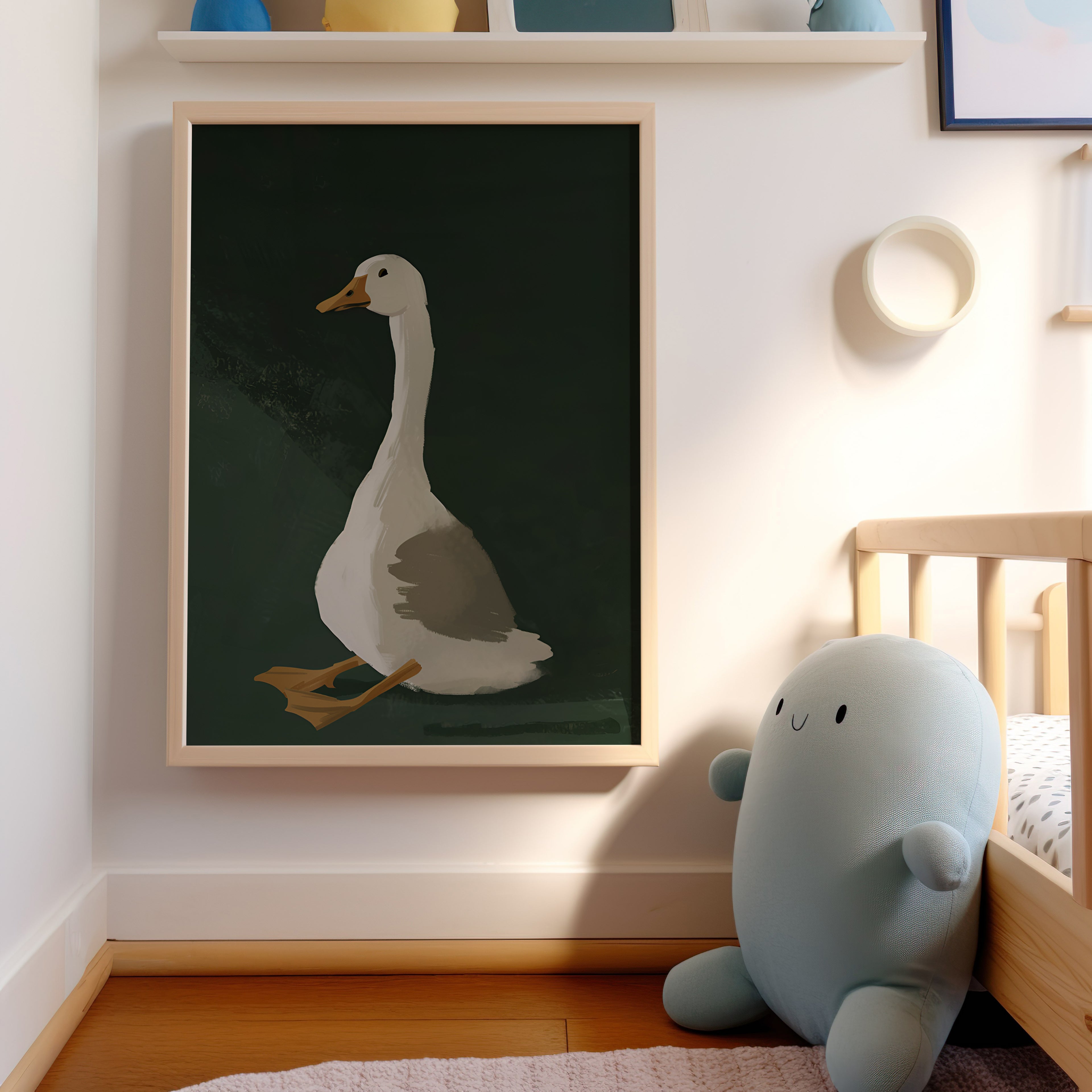 Sitting Goose in Spotlight