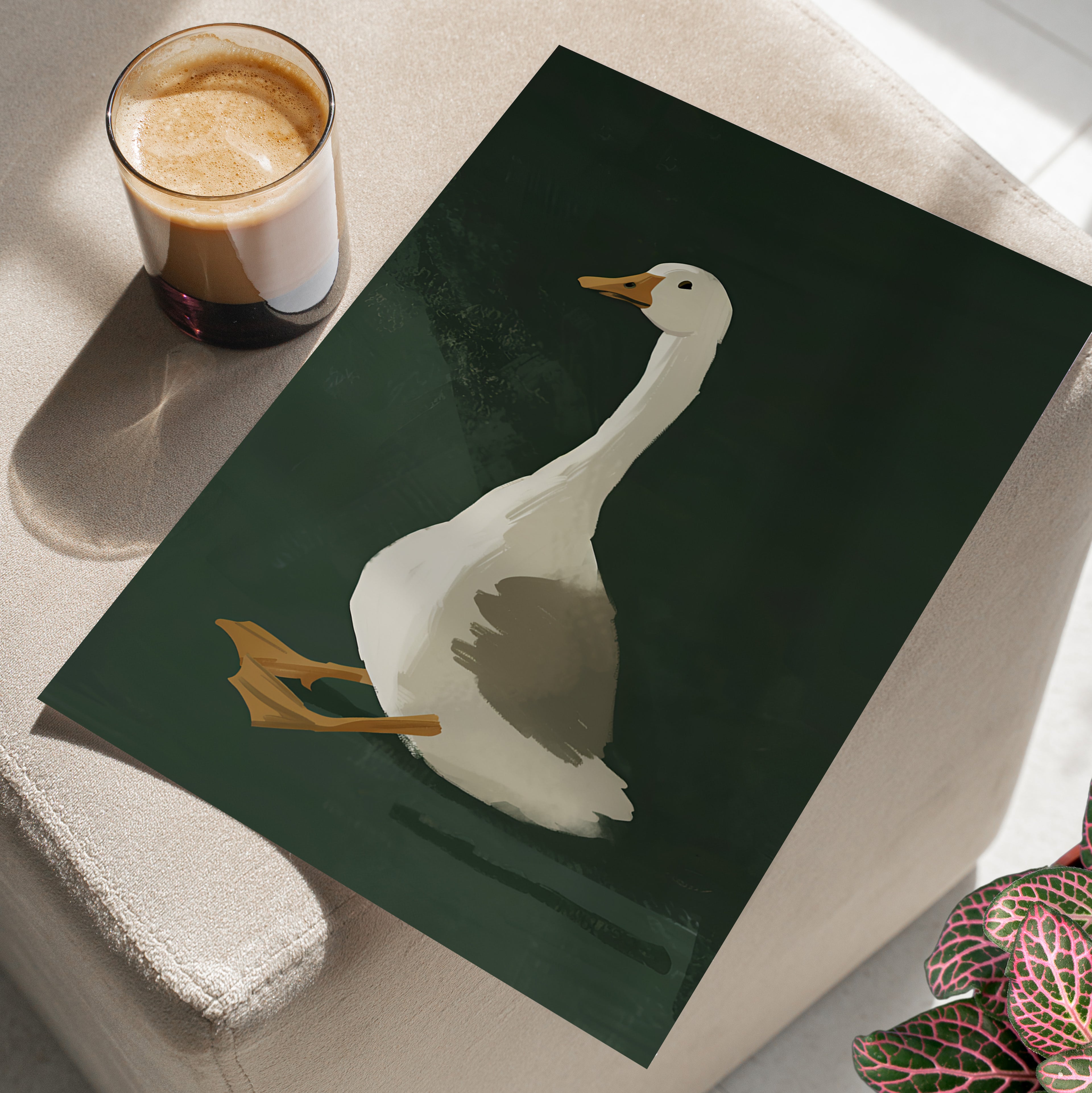 Sitting Goose in Spotlight