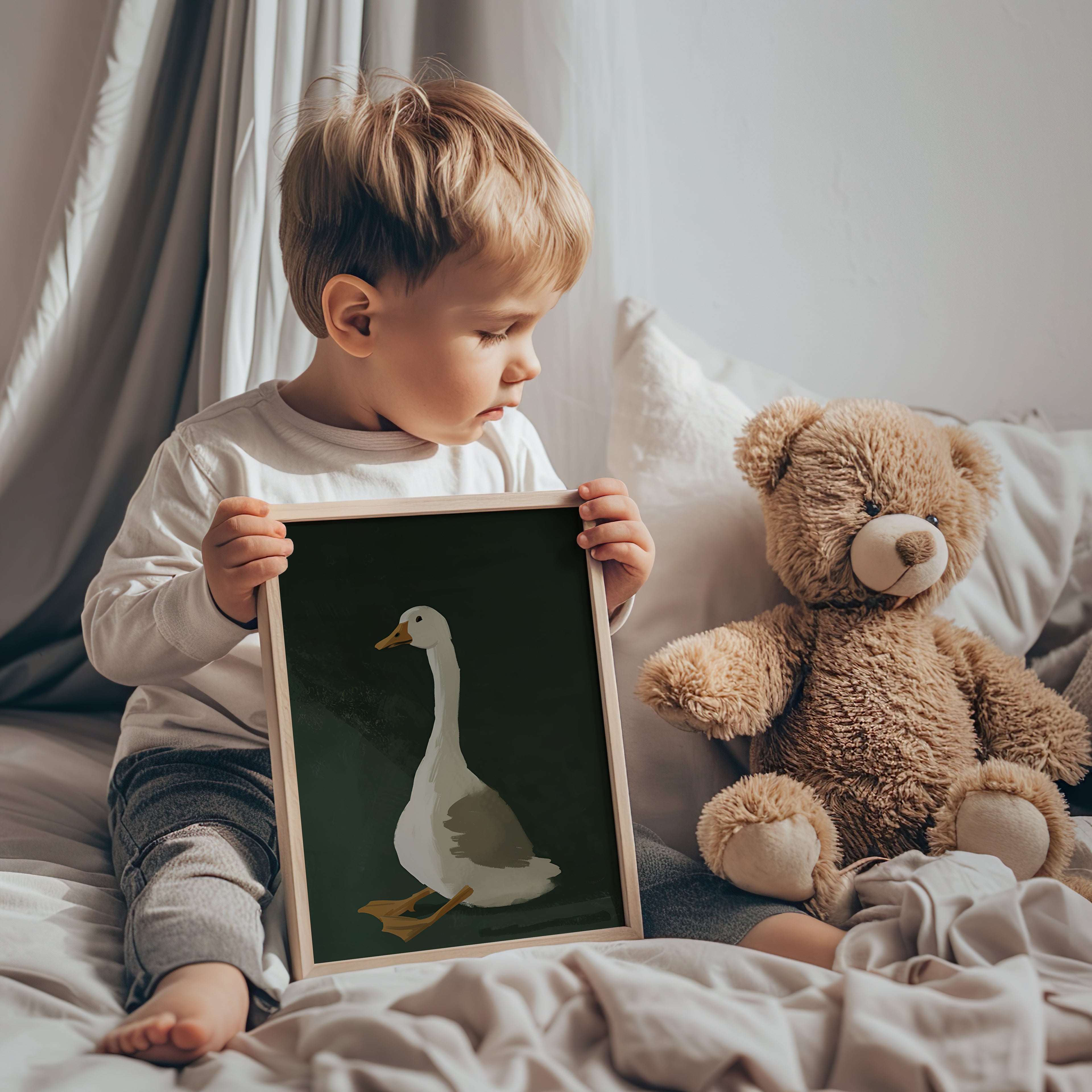 Sitting Goose in Spotlight