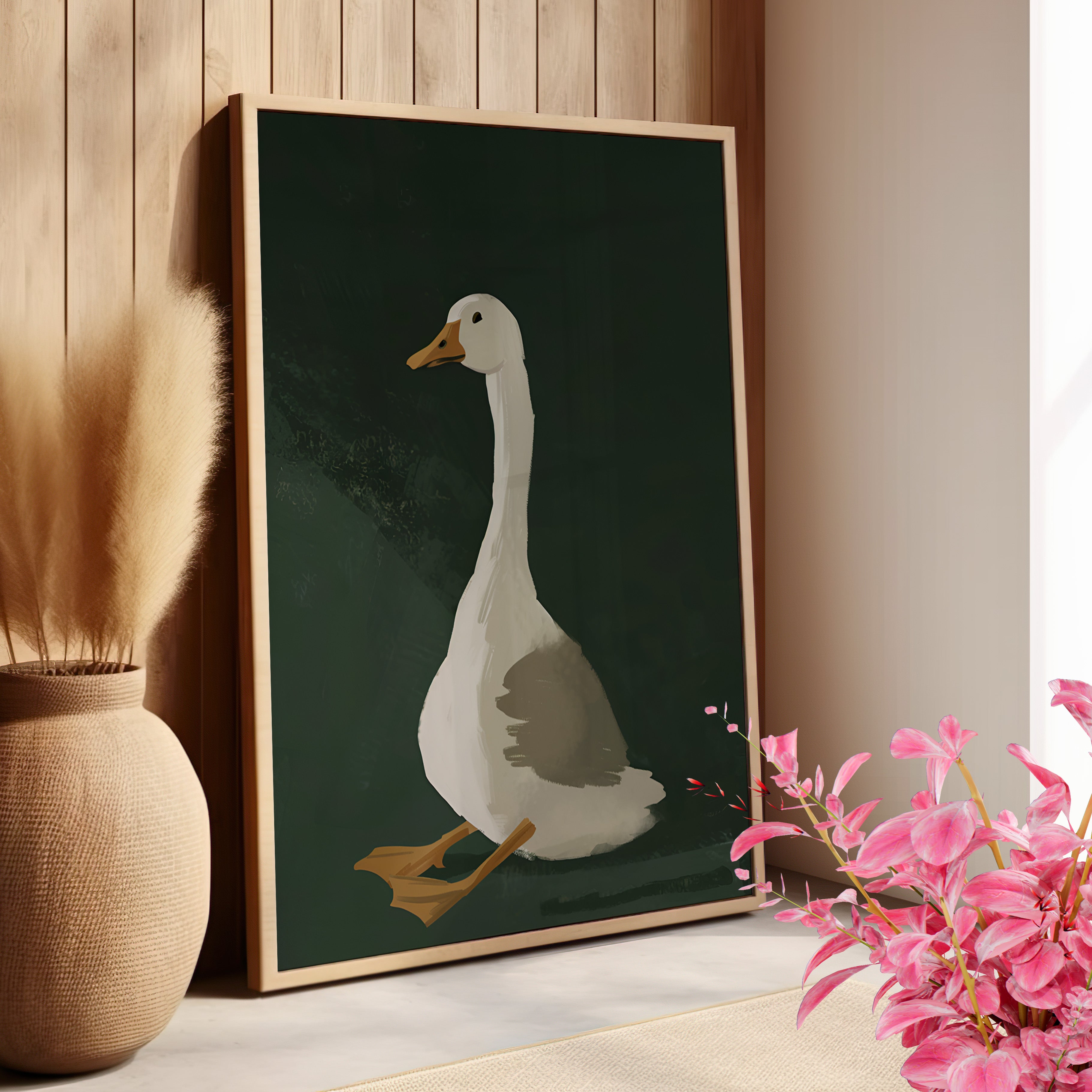 Sitting Goose in Spotlight