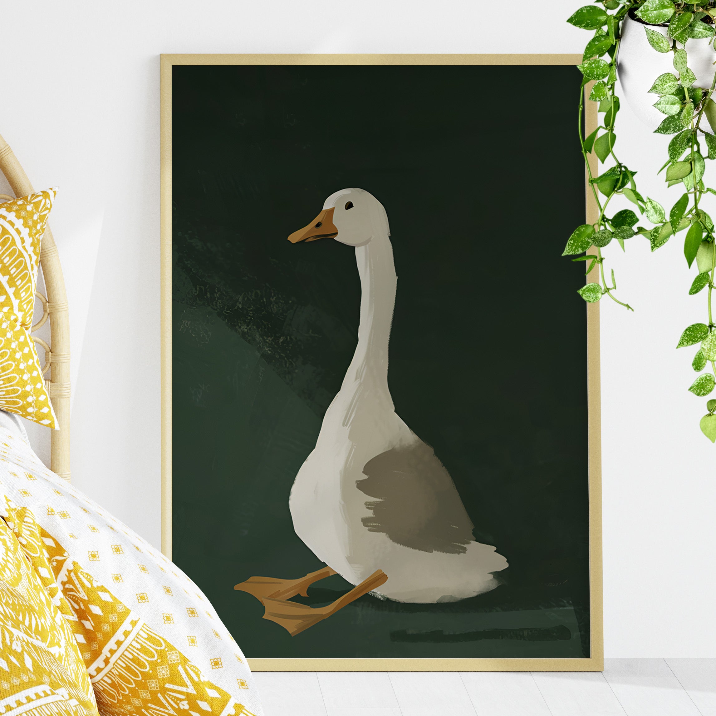 Sitting Goose in Spotlight