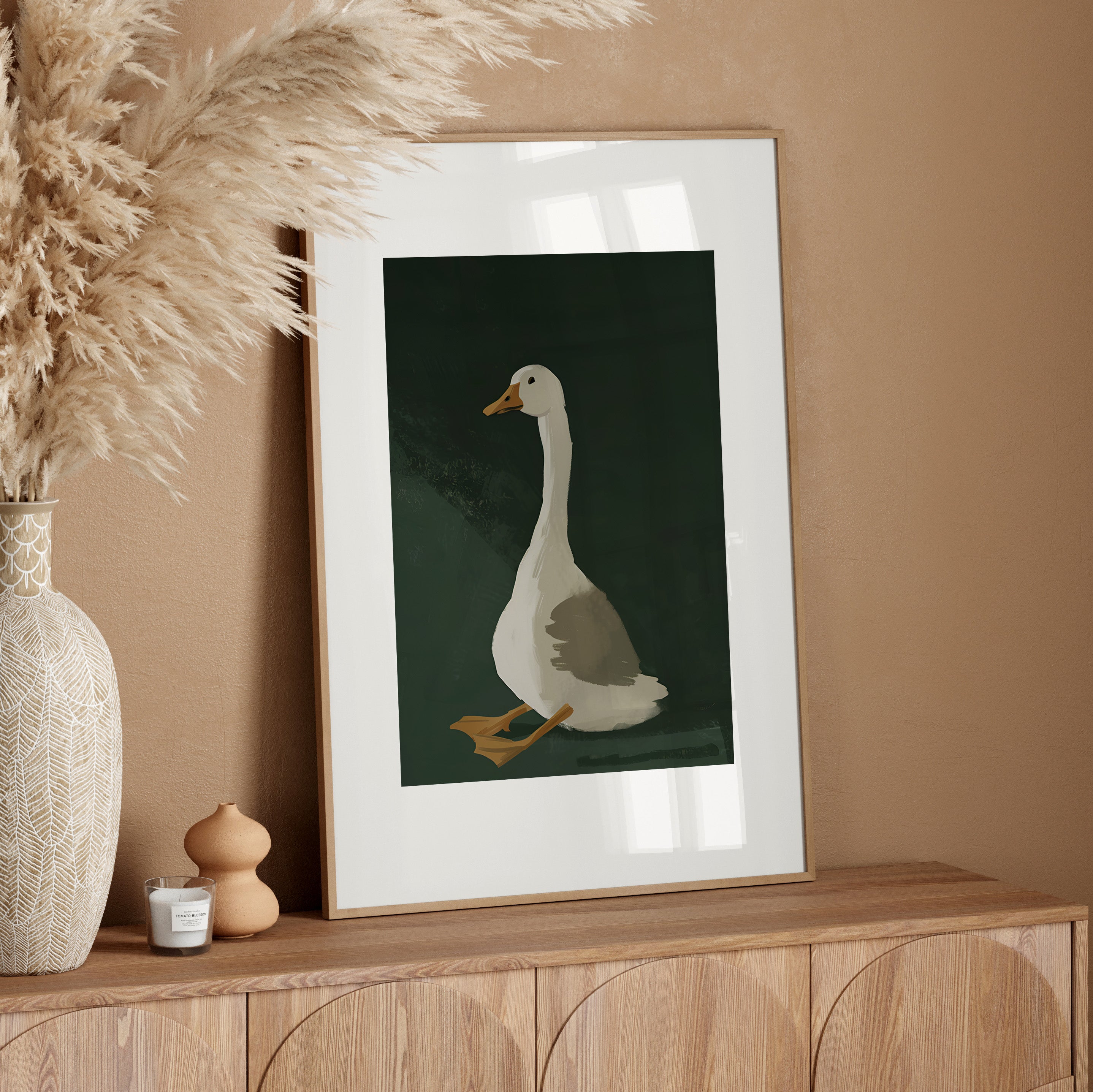 Sitting Goose in Spotlight