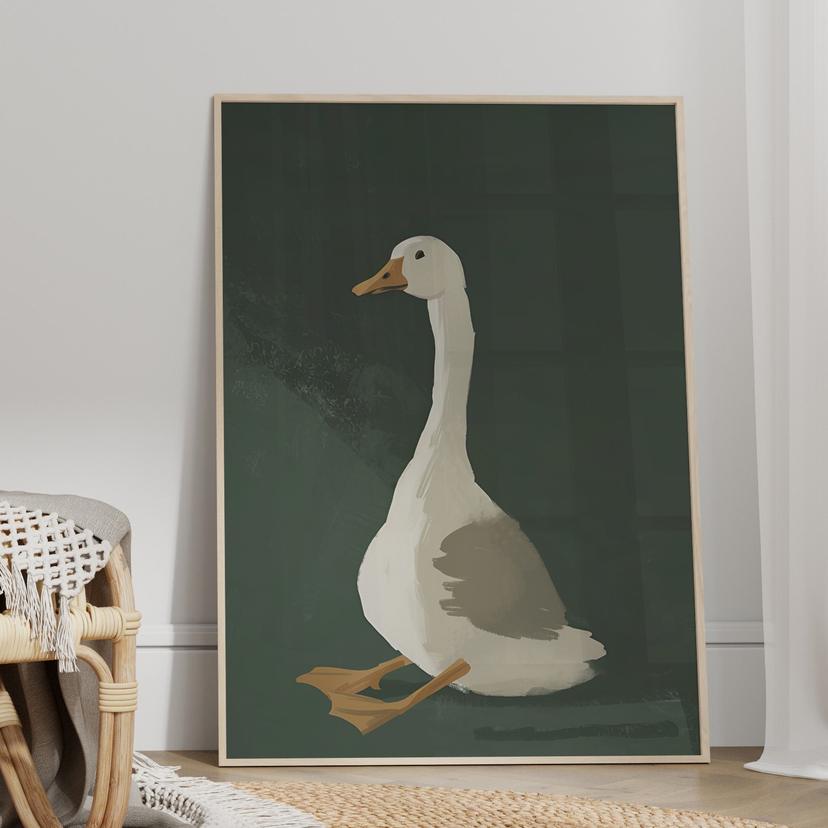 Sitting Goose in Spotlight