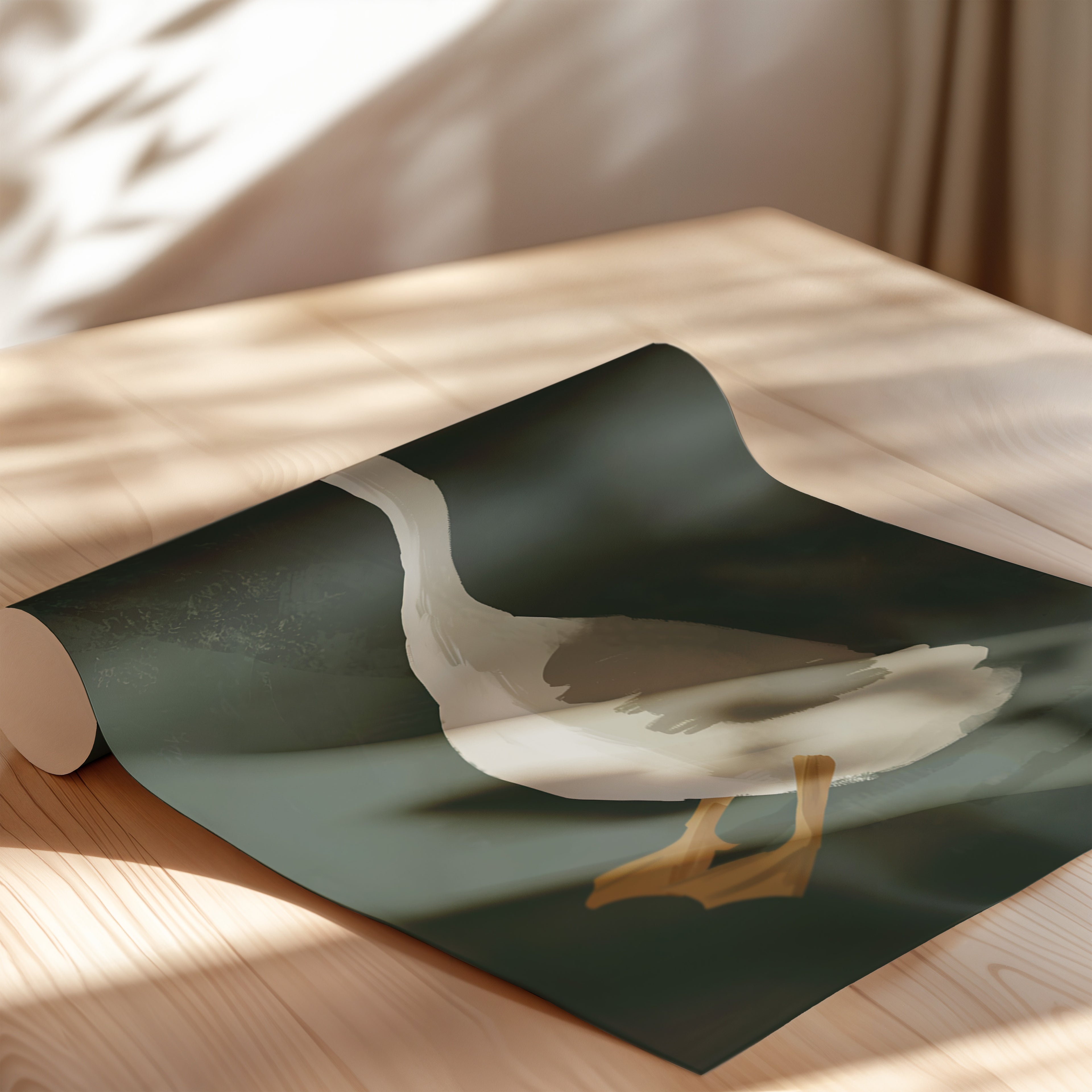 Sitting Goose in Spotlight