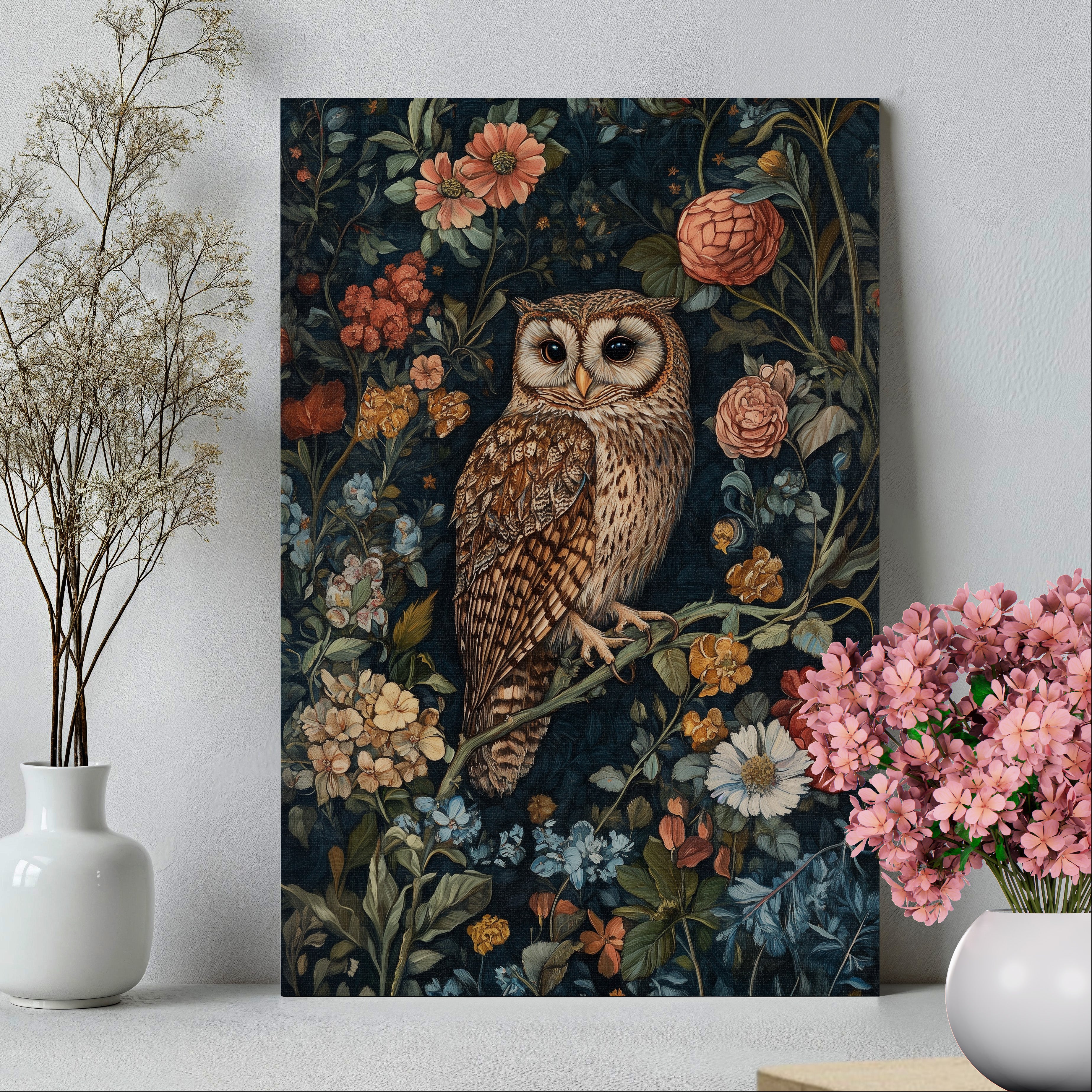 1.25" Matte Canvas - Guardian of the Floral Night