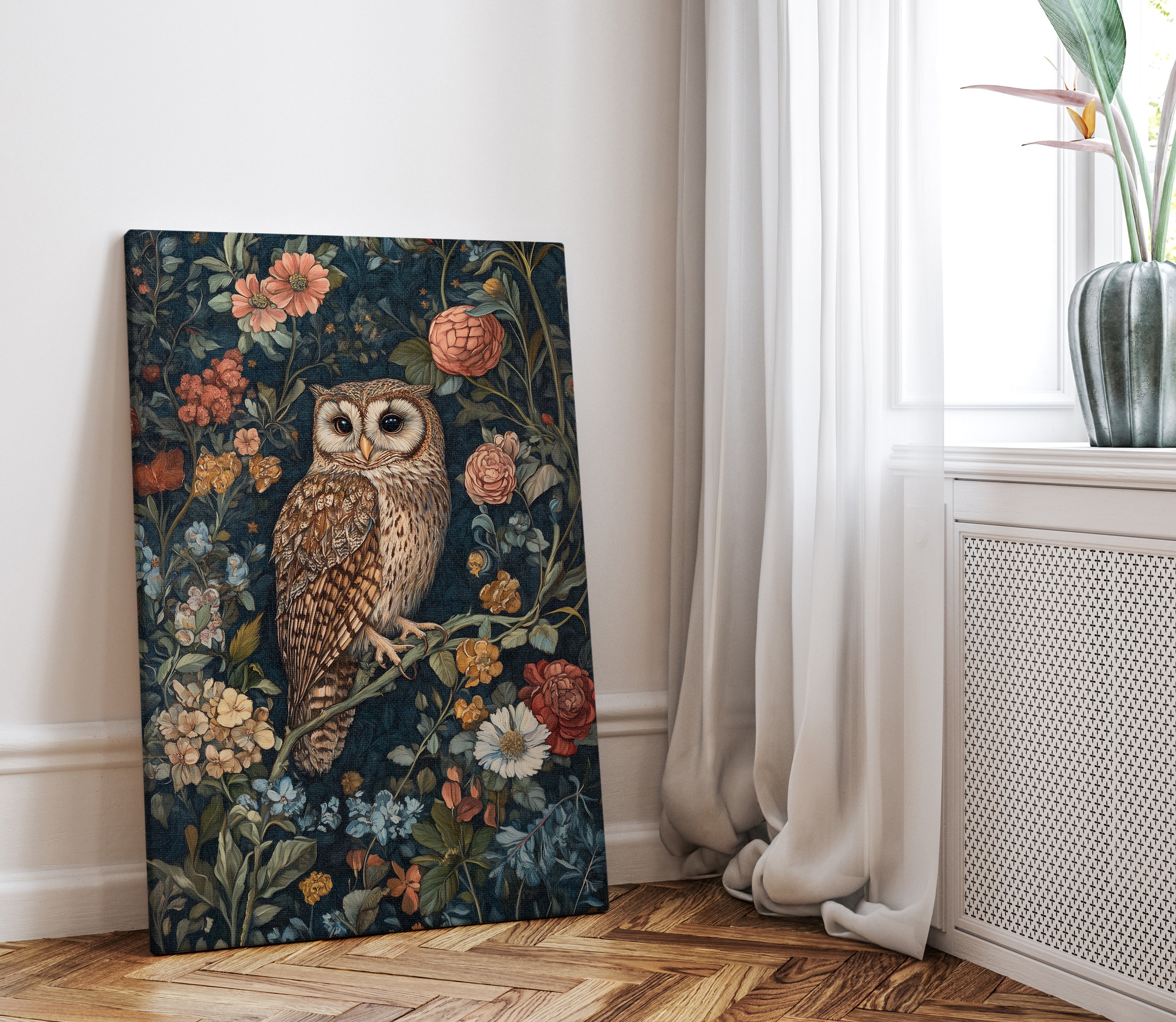 1.25" Matte Canvas - Guardian of the Floral Night