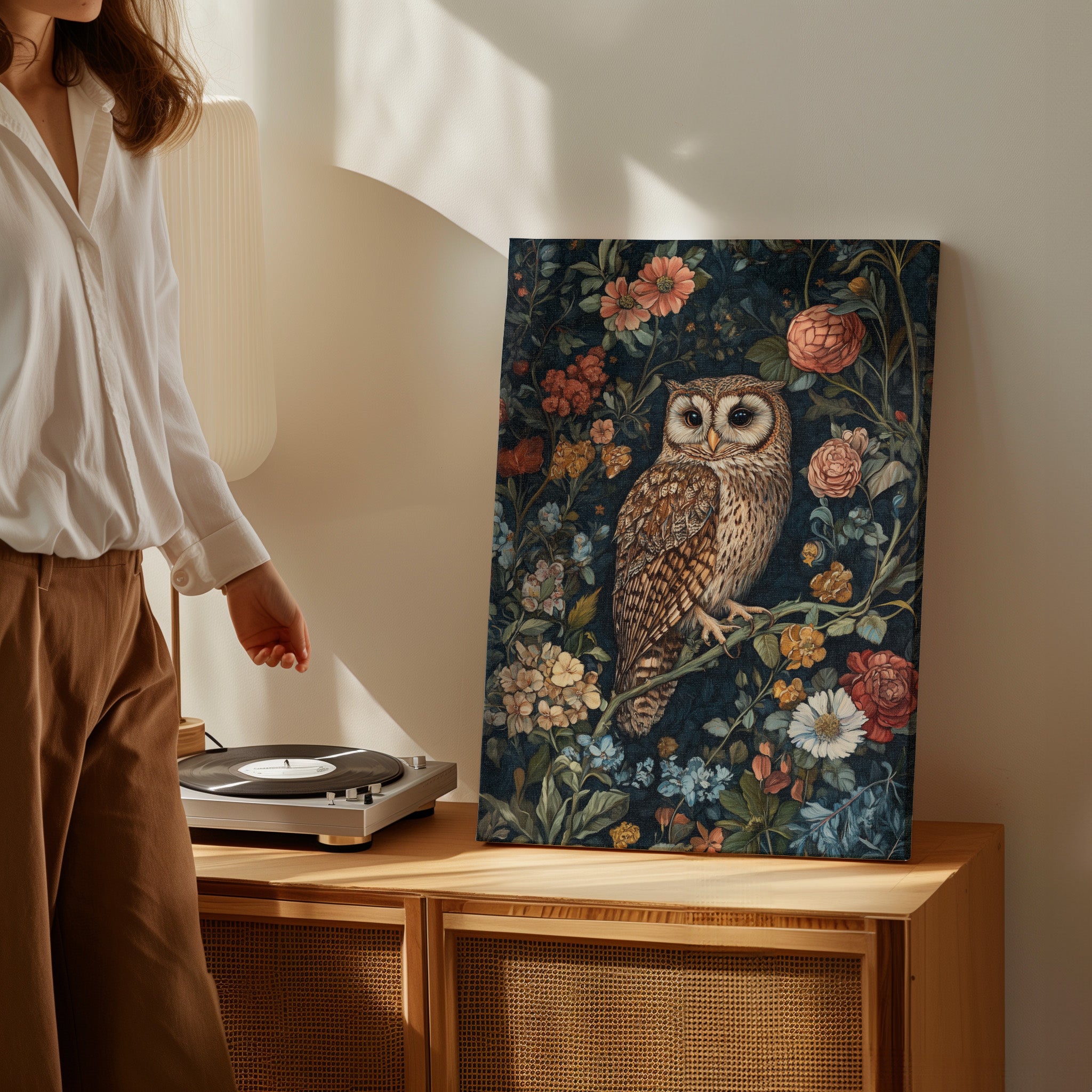 1.25" Matte Canvas - Guardian of the Floral Night
