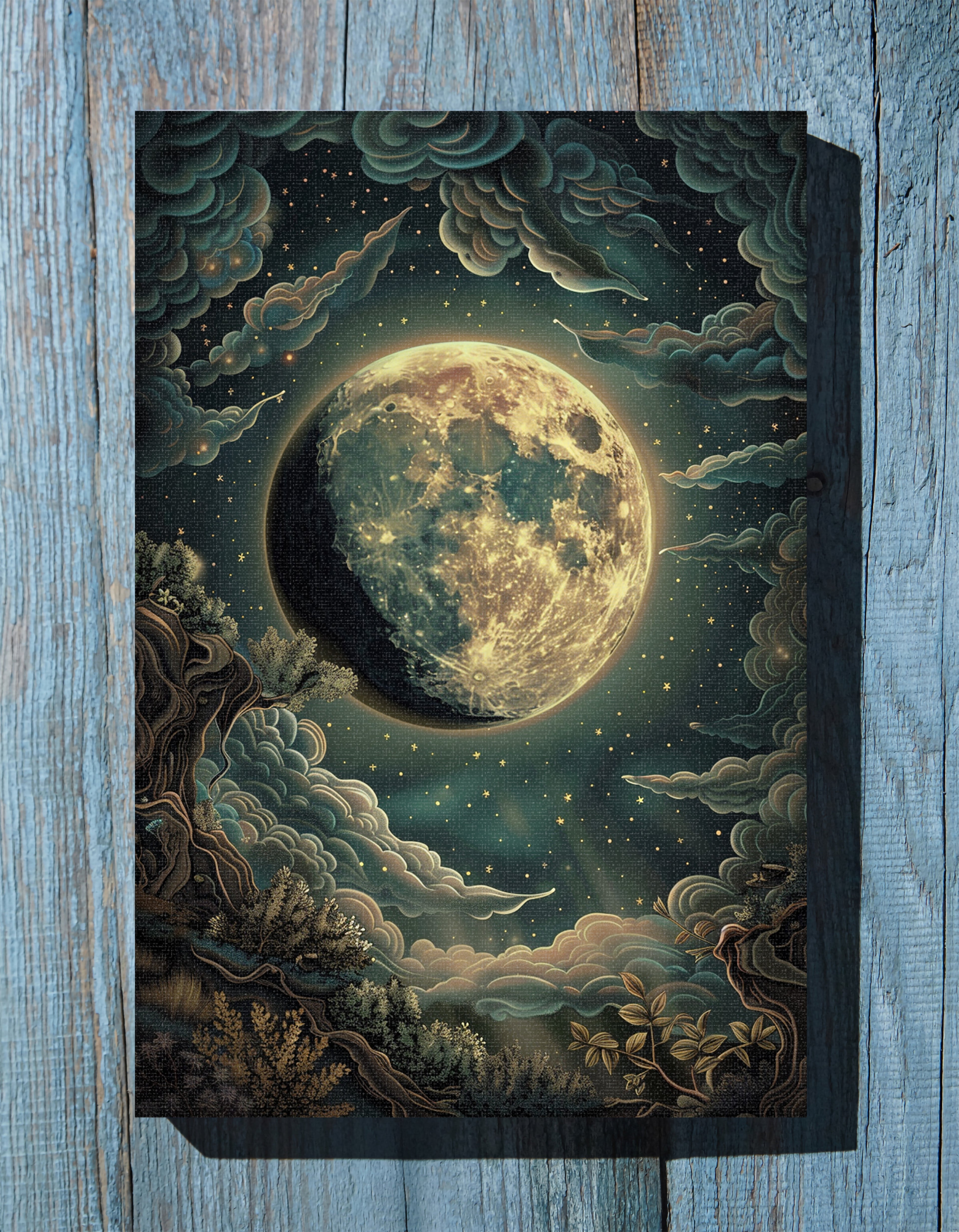 .75" Matte Canvas - Waxing Gibbous Dreamscape