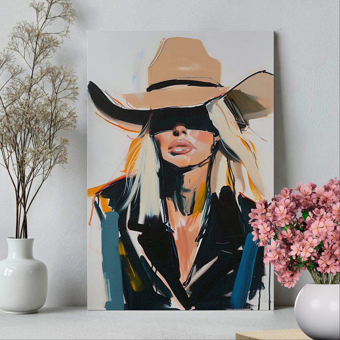 .75" Matte Canvas - Blindfolded Cowgirl Charm