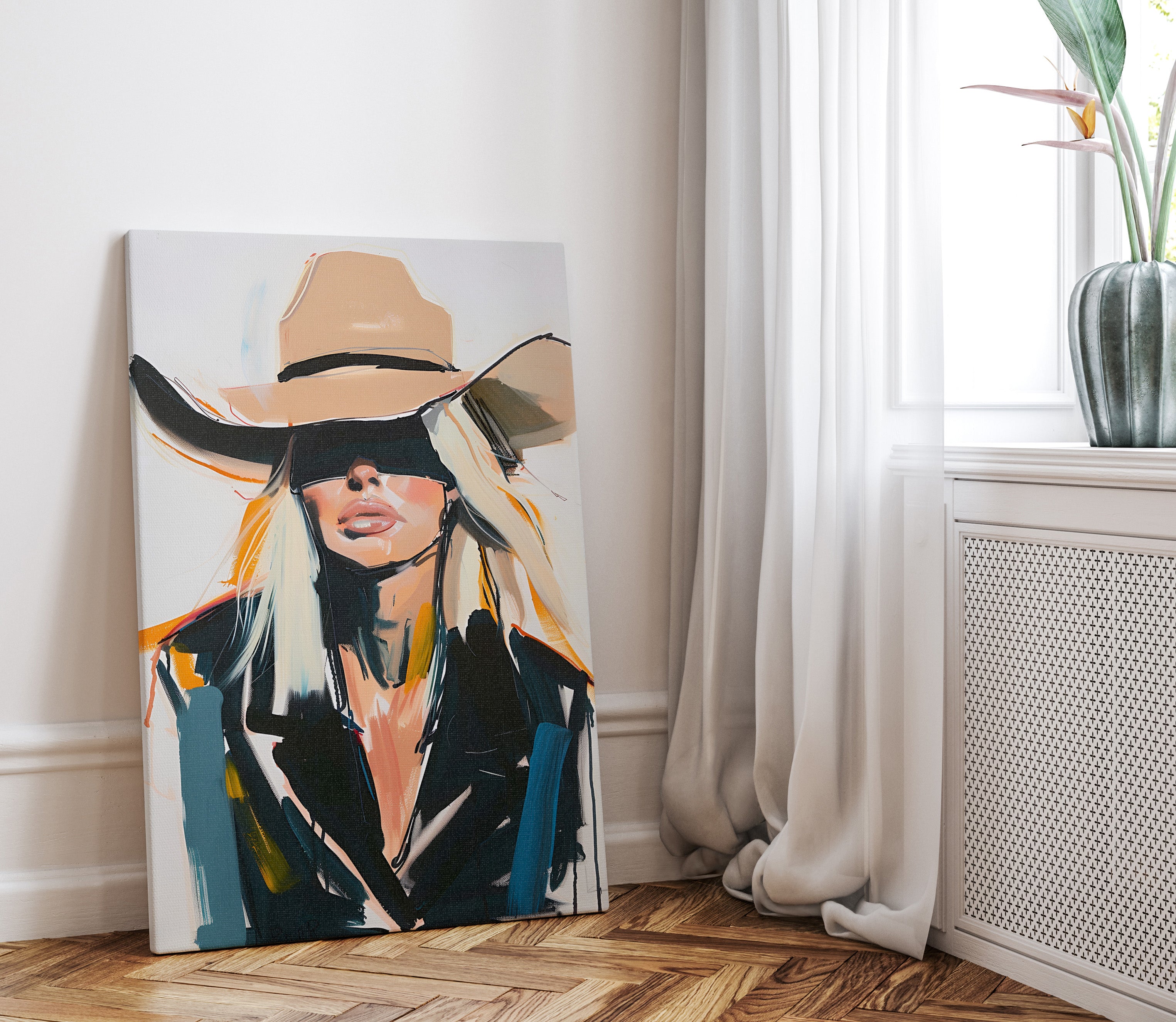 .75" Matte Canvas - Blindfolded Cowgirl Charm
