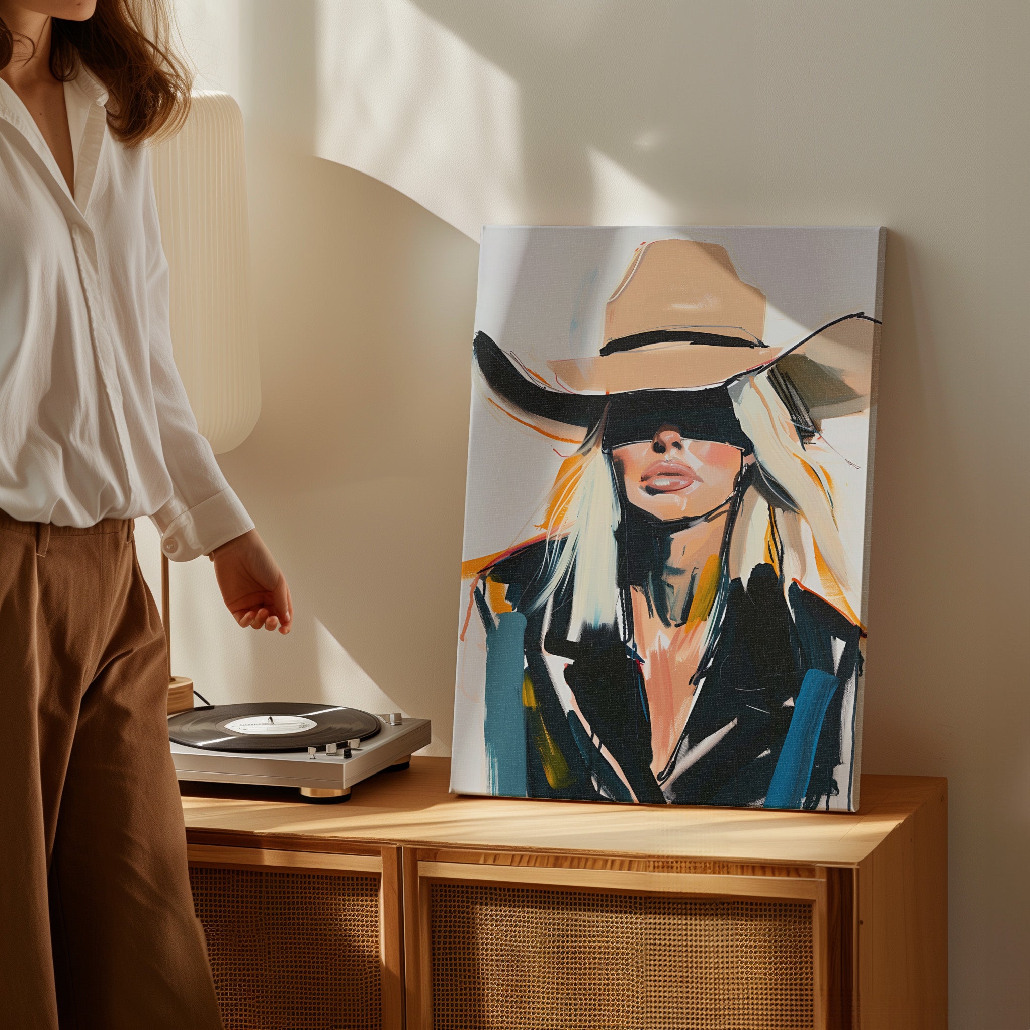 .75" Matte Canvas - Blindfolded Cowgirl Charm