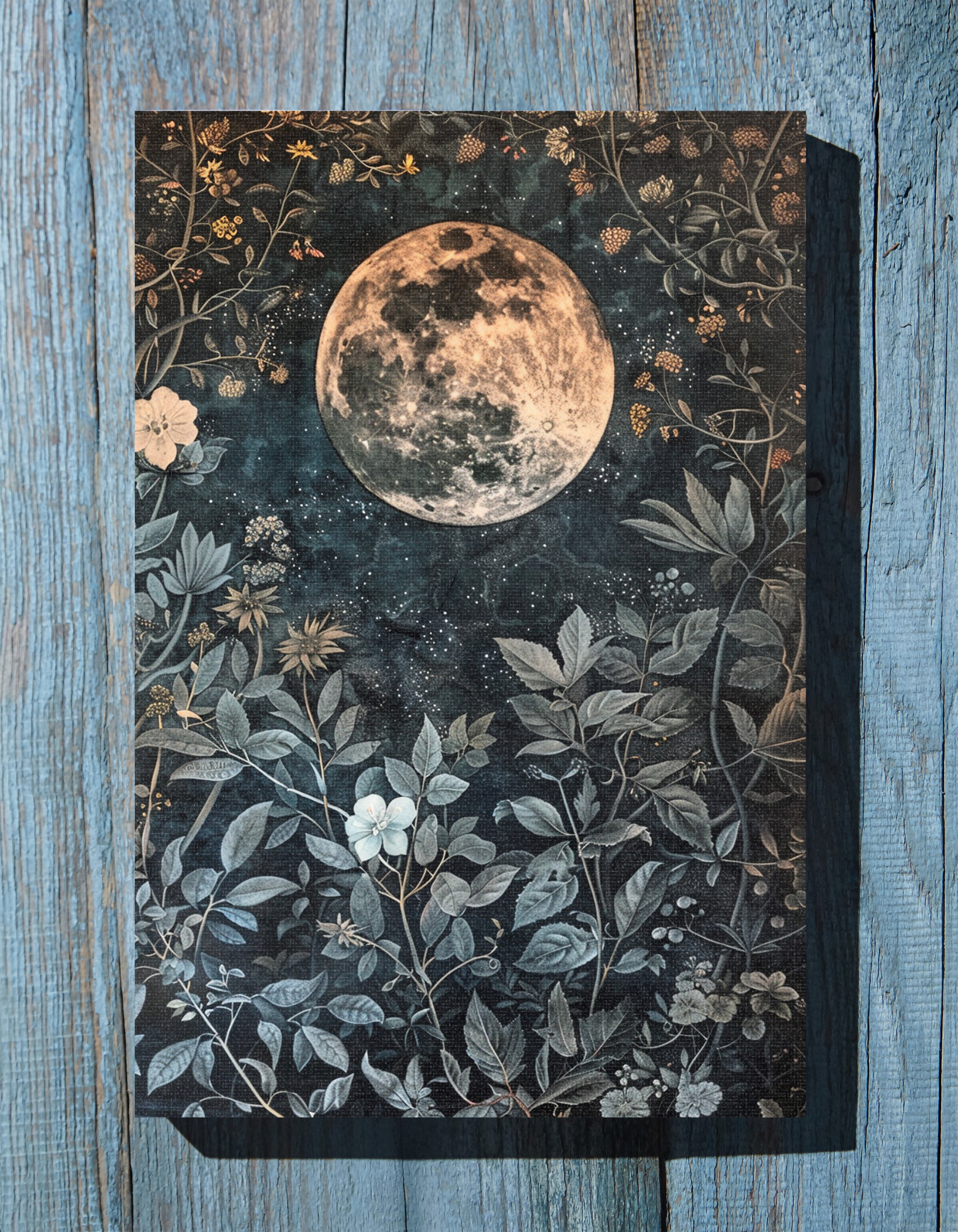 1.25" Matte Canvas - Midnight Moonlit Garden