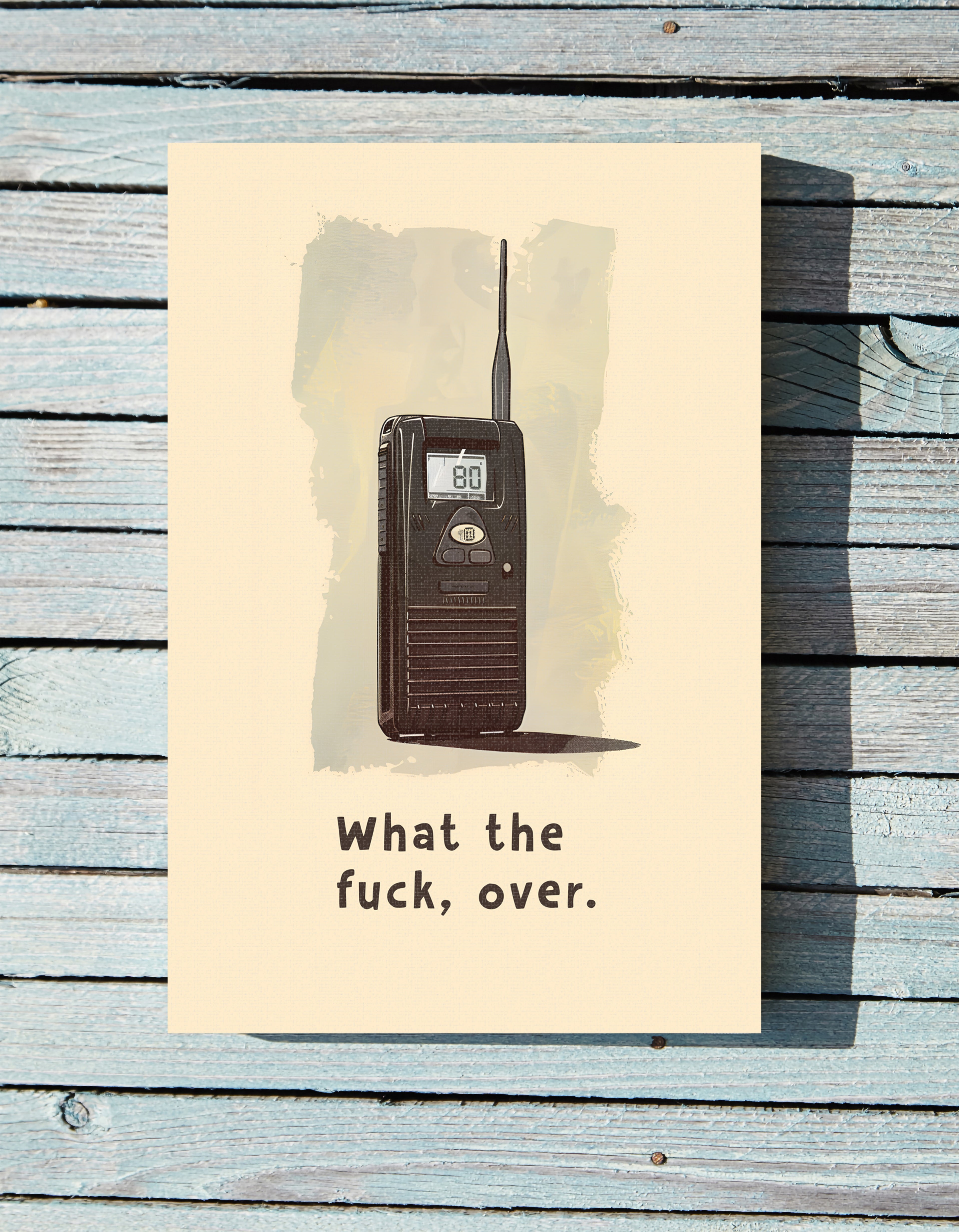 .75" Matte Canvas - Walkie Talkie WTF Moment
