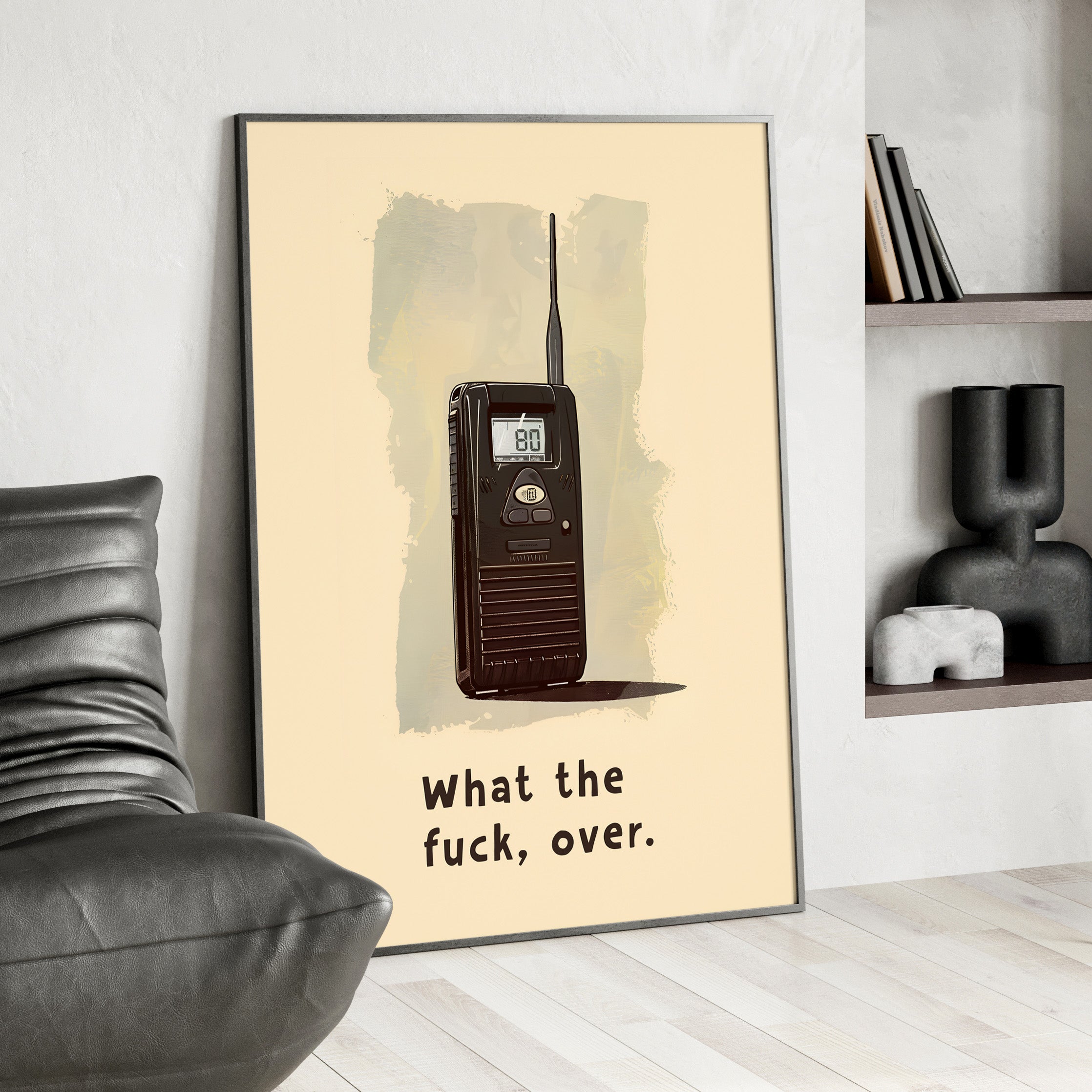 Framed Paper Print - Walkie Talkie WTF Moment